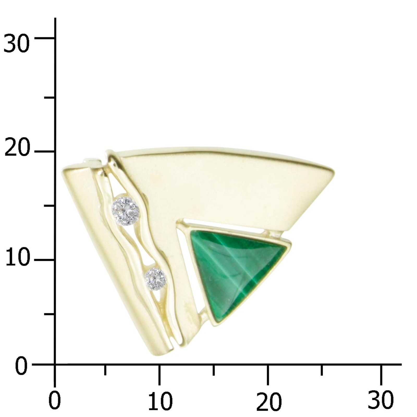 OSTSEE-SCHMUCK Kettenanhänger »- Gleiter-Benita - Gold 333/000 - Malachit/Zirk.«