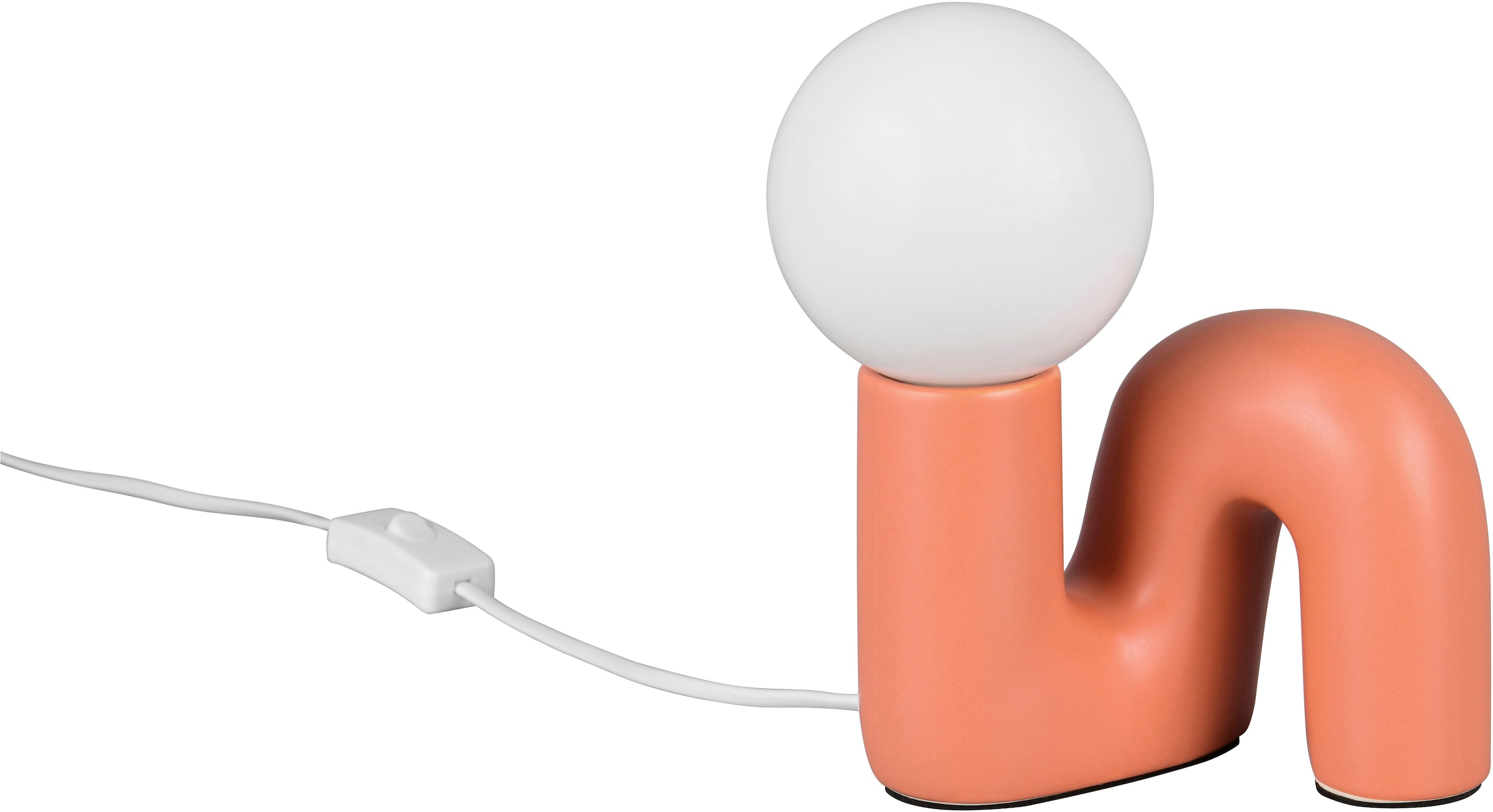 REALITY Leuchten Tischleuchte »QUINN, Keramik Tischlampe m. Glasschirm, ohne  Leuchtmittel 1xG9 max5W« G9 1 Stk. warmweiß - kaltweiß Design Nachttischlampe, Schreibtischlampe Höhe 22cm, Glas Lampenschirm
