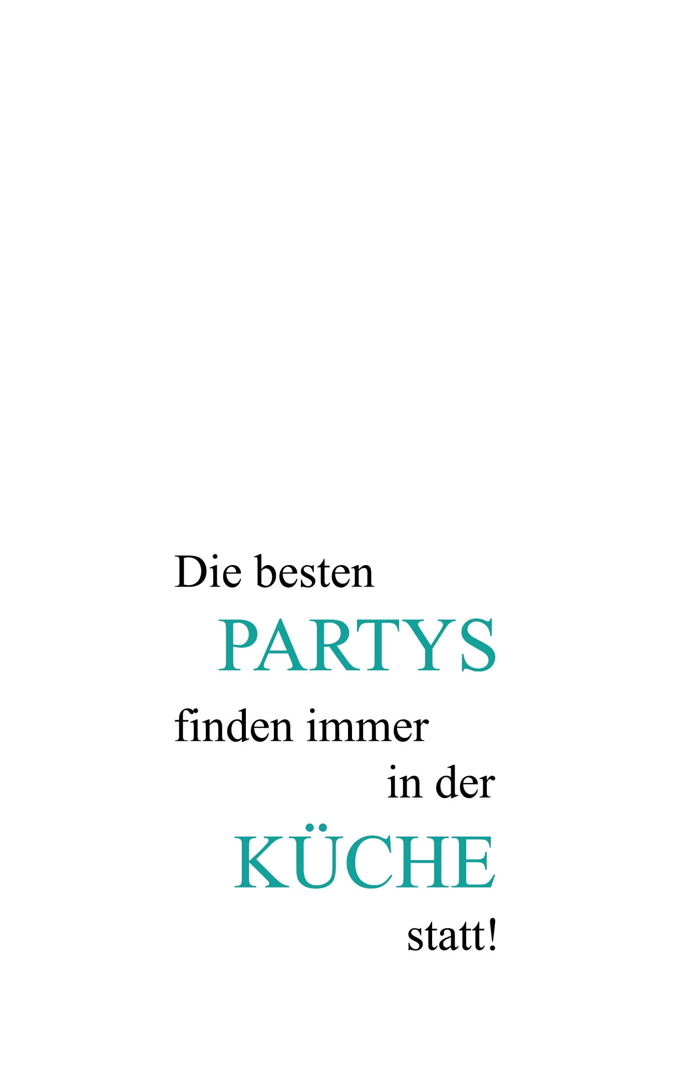 queence Wanddekoobjekt »Partys und auf Schriftzug OTTO Stahlblech bestellen bei Küche«, online