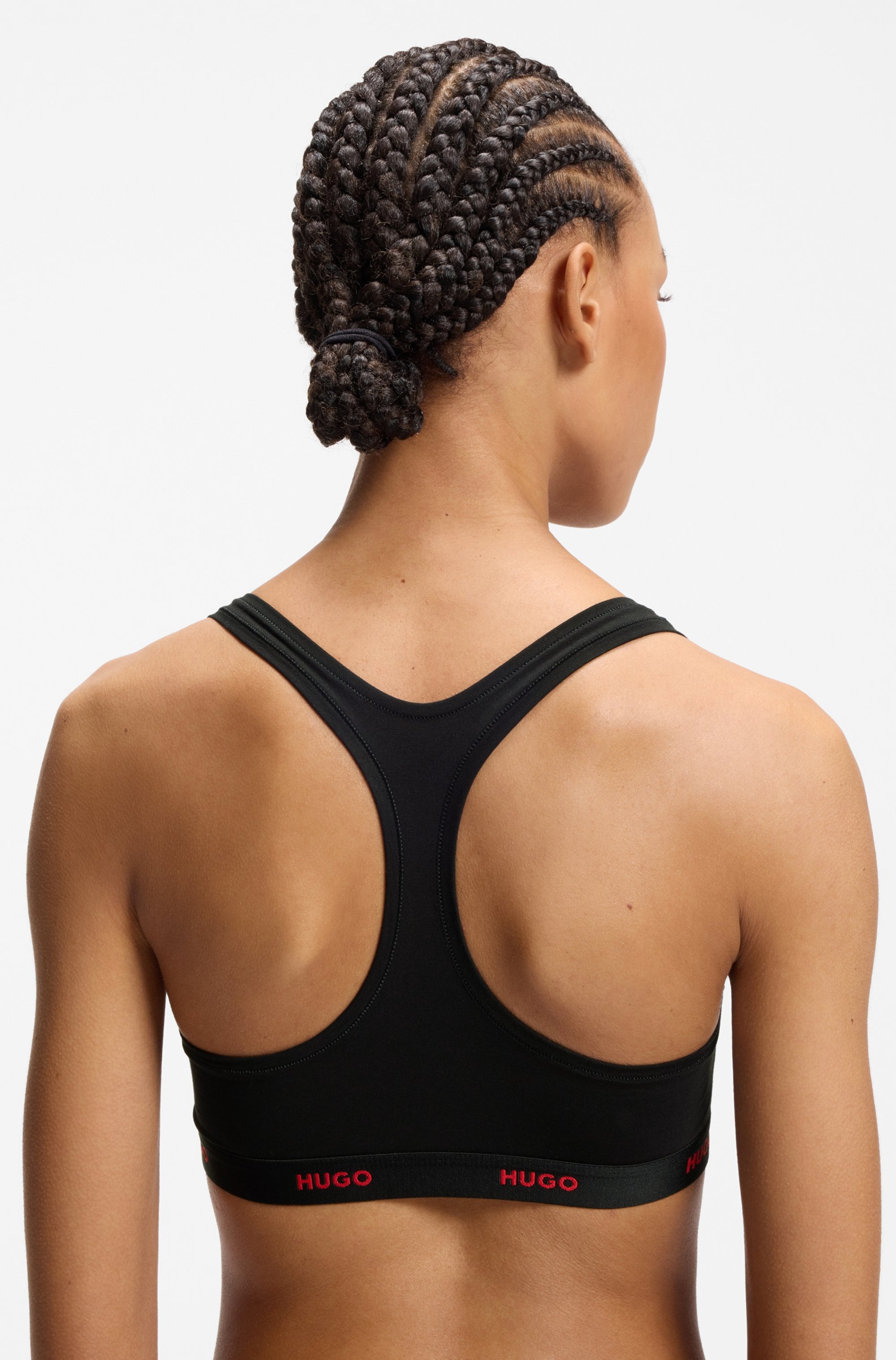 HUGO Underwear Bralette Ringerrücken, Unterbrustband mit Logoschriftzug
