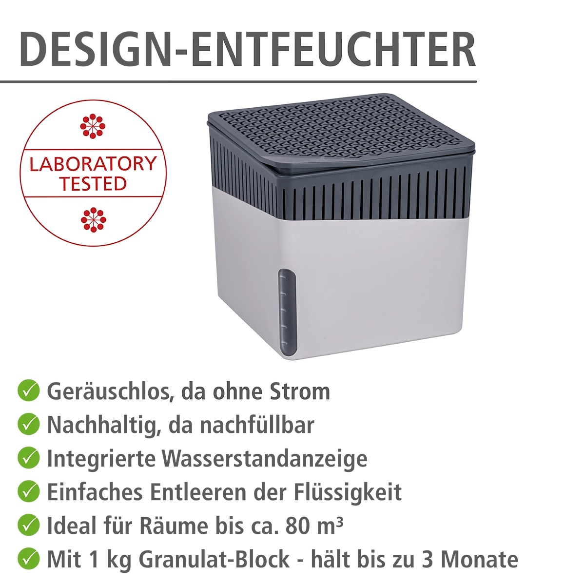 WENKO Luftentfeuchter »Cube«, für 80 m³ Räume, 1000 g