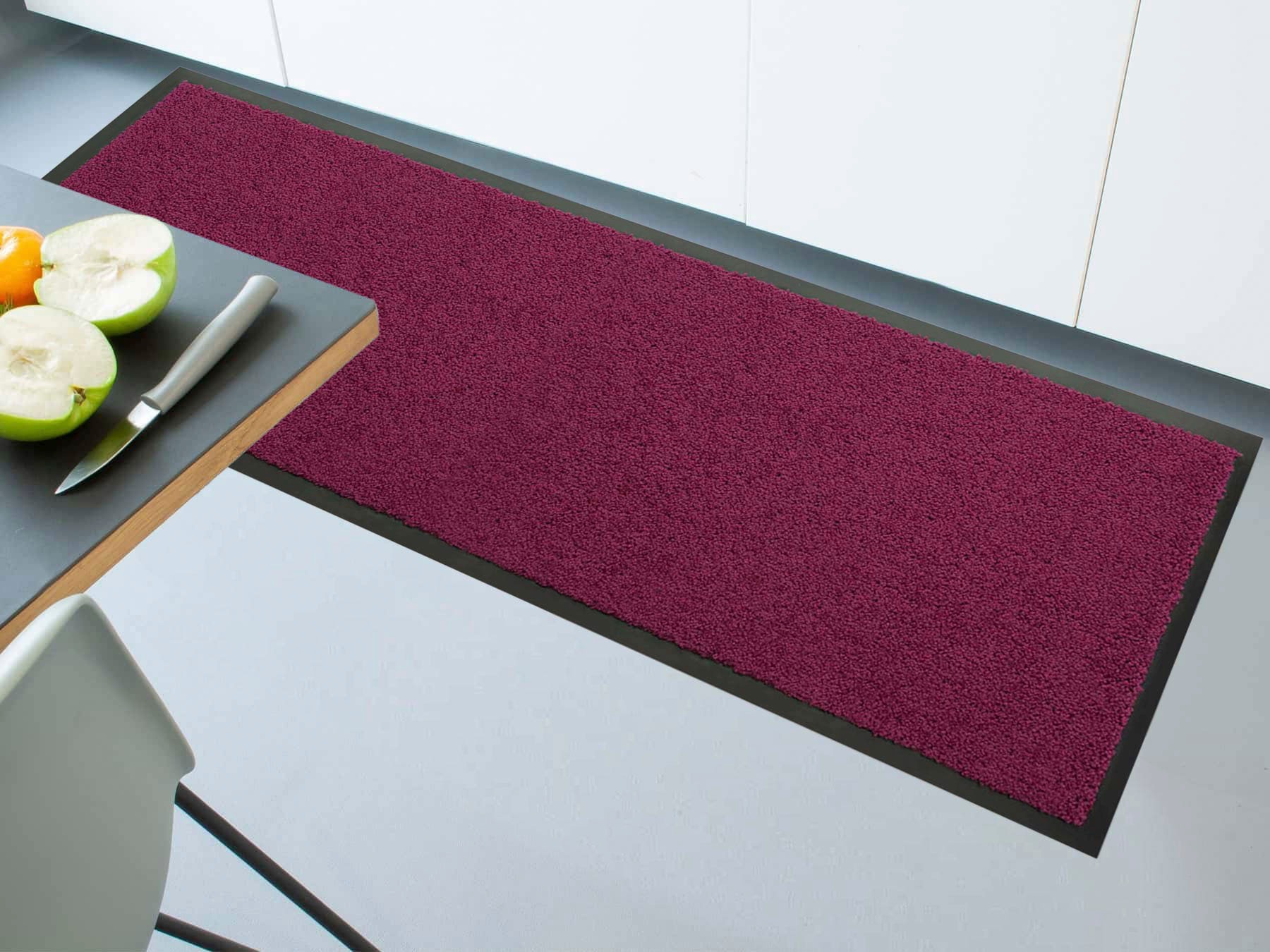 Primaflor-Ideen in Textil Küchenläufer »DANCER«, rechteckig, 6 mm Höhe, Läufer, Uni-Farben, große Farbauswahl, rutschhemmend, waschbar, Küche