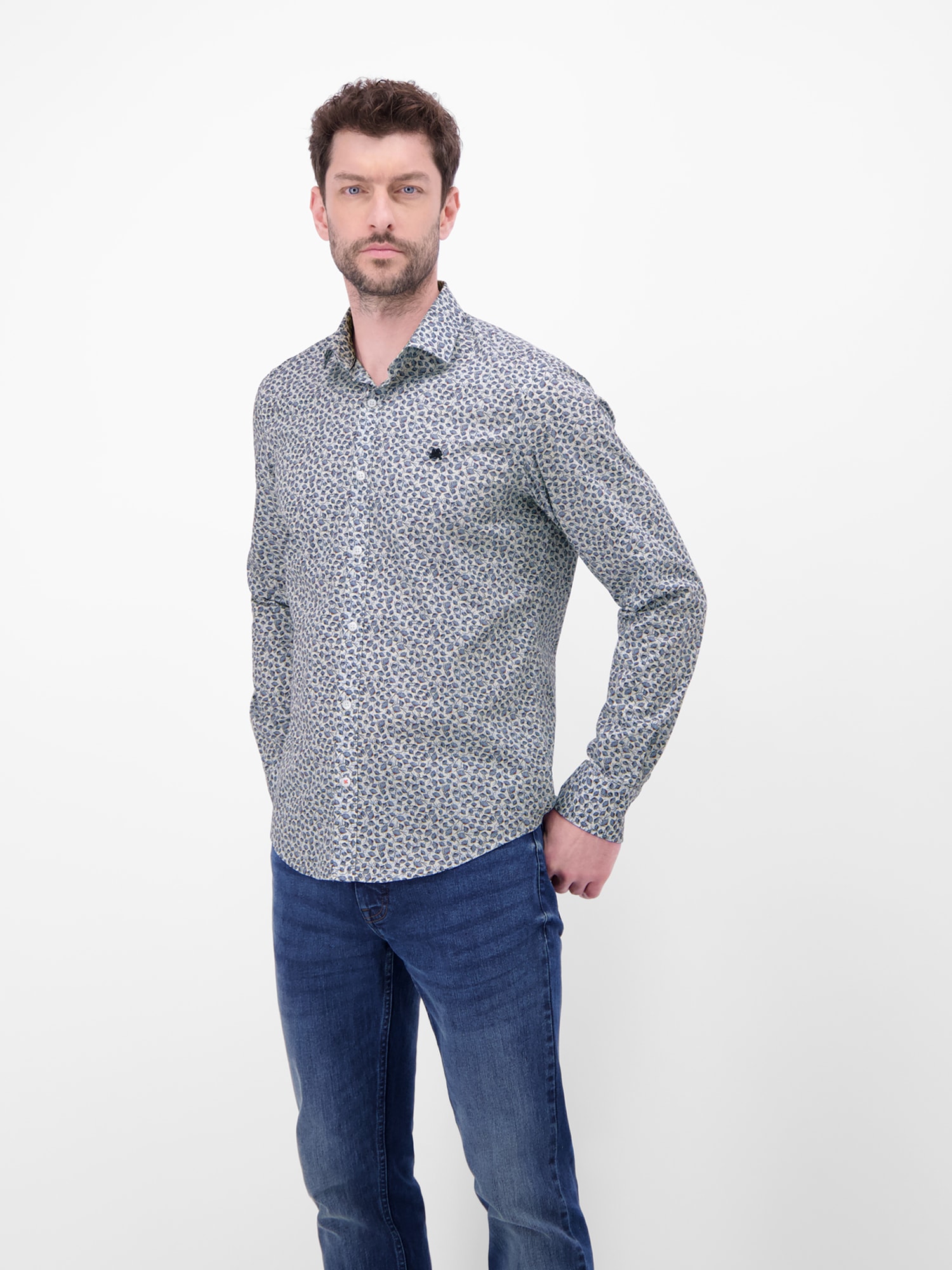 LERROS Langarmhemd »Langarmhemd mit trendigem Printmuster«