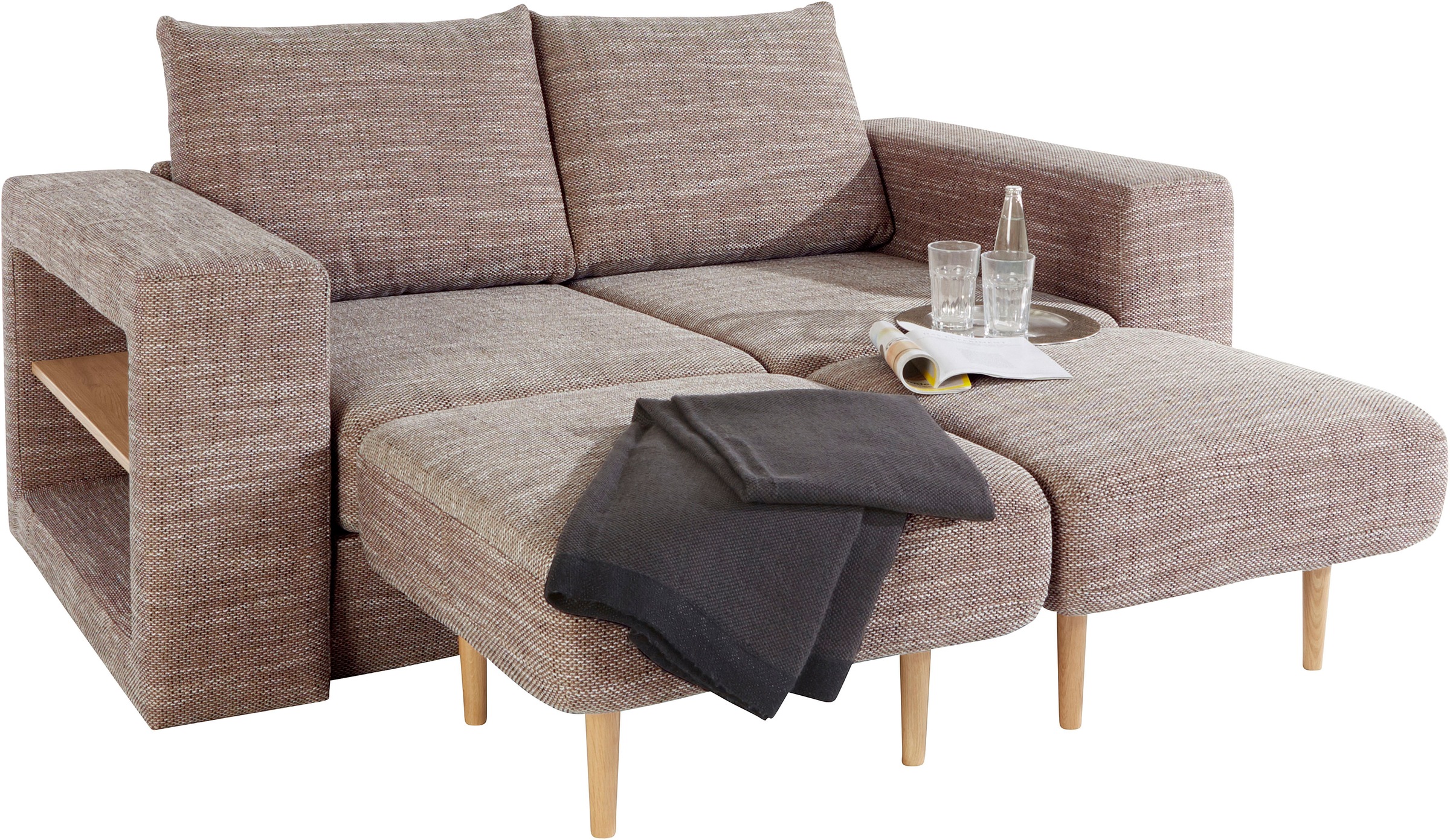 LOOKS by Wolfgang Joop 2,5-Sitzer »Looksvb« Verwandlungssofa: aus Sofa wird Sofa mit 2 Hockern, mit Regalfunktion