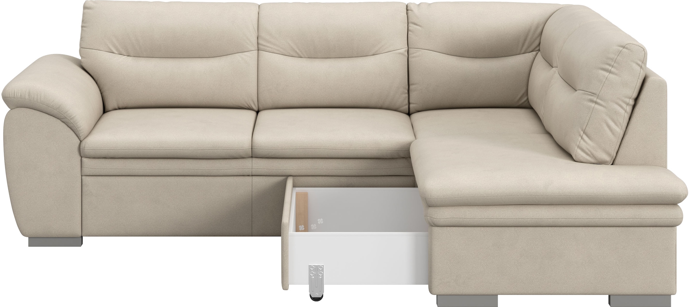 COTTA Ecksofa »Leandra L-Form«, wahlweise mit Bettfunktion & Bettkasten