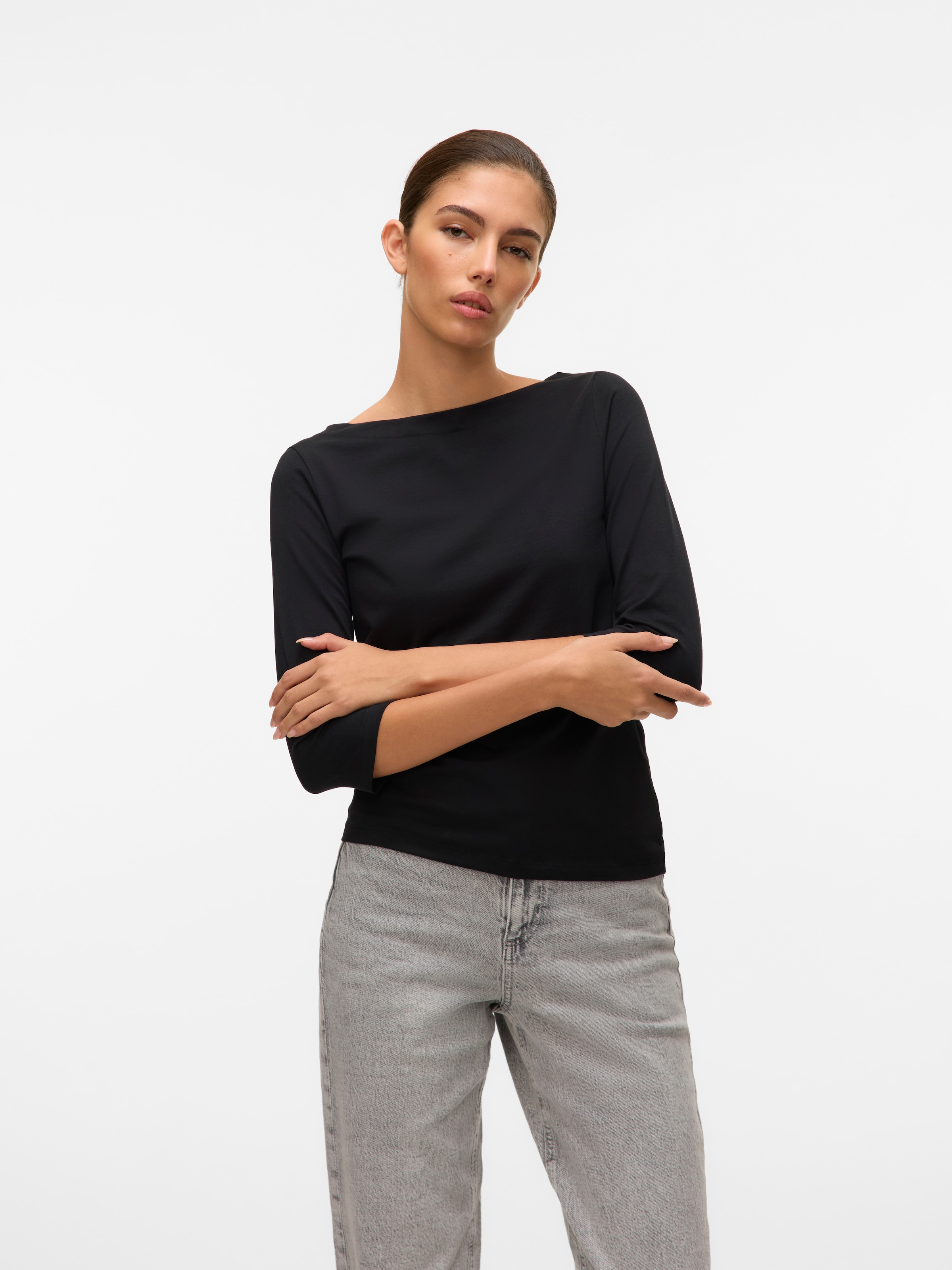 Vero Moda 3/4-Arm-Shirt »VMPANDA MODAL 3/4 TOP JRS NOOS« Baumwollmischung, regular fit