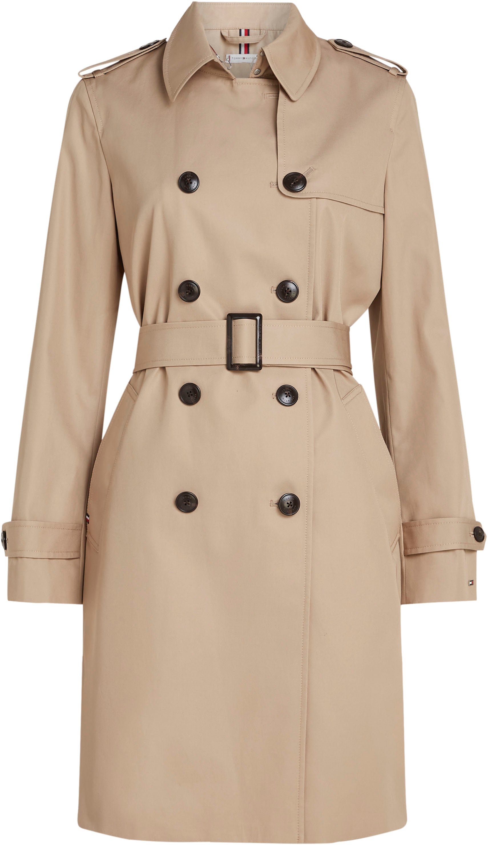 Tommy Hilfiger Trenchcoat »COTTON DB SLIM FIT TRENCH«, mit den typischen Trenchdetails