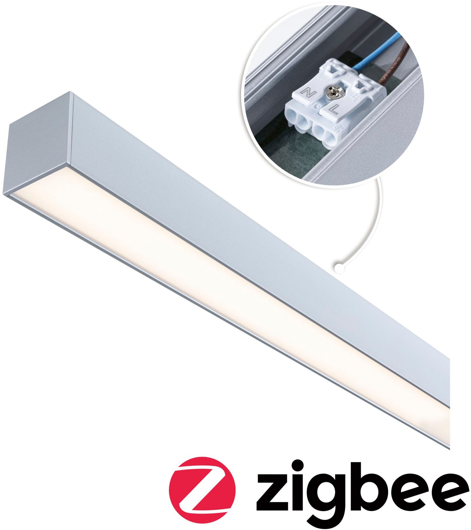 Paulmann Schienensystem-Leuchten »Linion Einspeisung Zigbee 3.0 Power Channel 1m« LED-Modul 1 Stk. Warmweiß Smart Home