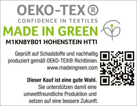 BIERBAUM Wendebettwäsche »Green Flower«, (2 tlg.), Mako-Satin, 100 % Baumwolle, mit floralem Muster, pflegeleicht