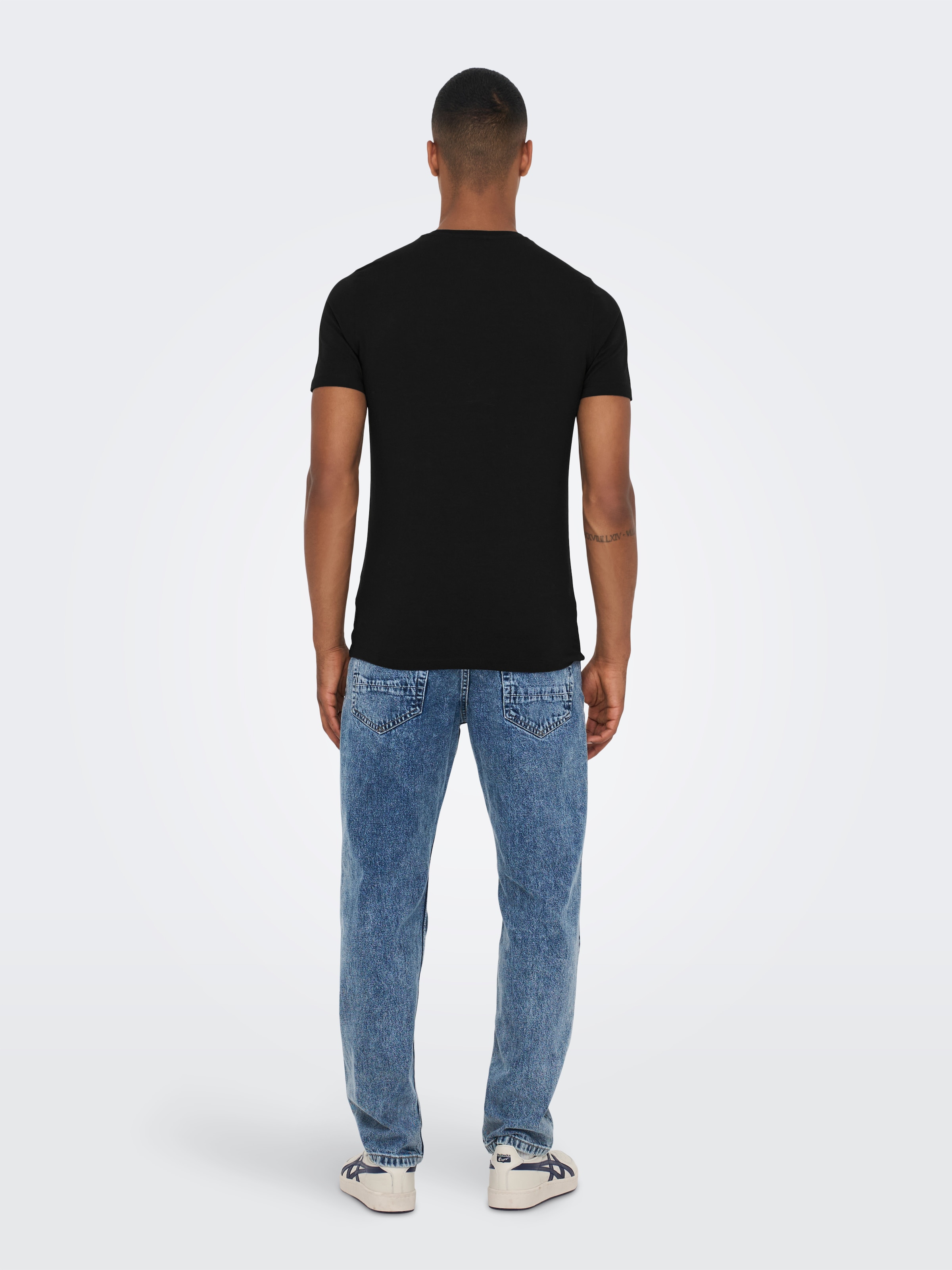 ONLY & SONS T-Shirt »ONSBASIC SLIM O-NECK 2-PACK NOOS« Packung, 2 Stk.