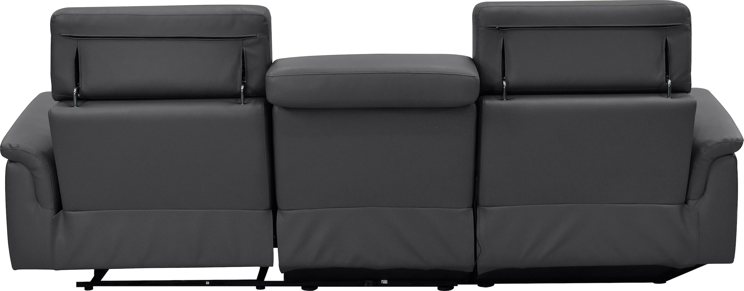 Places of Style Ecksofa »Pareli, L-Form, 259cm,m. Recamiere, Echtleder, Kunstleder, Webstoff«, man. o. elektr. Relaxfunktion, USB/Kopfteilverstellg u. LED