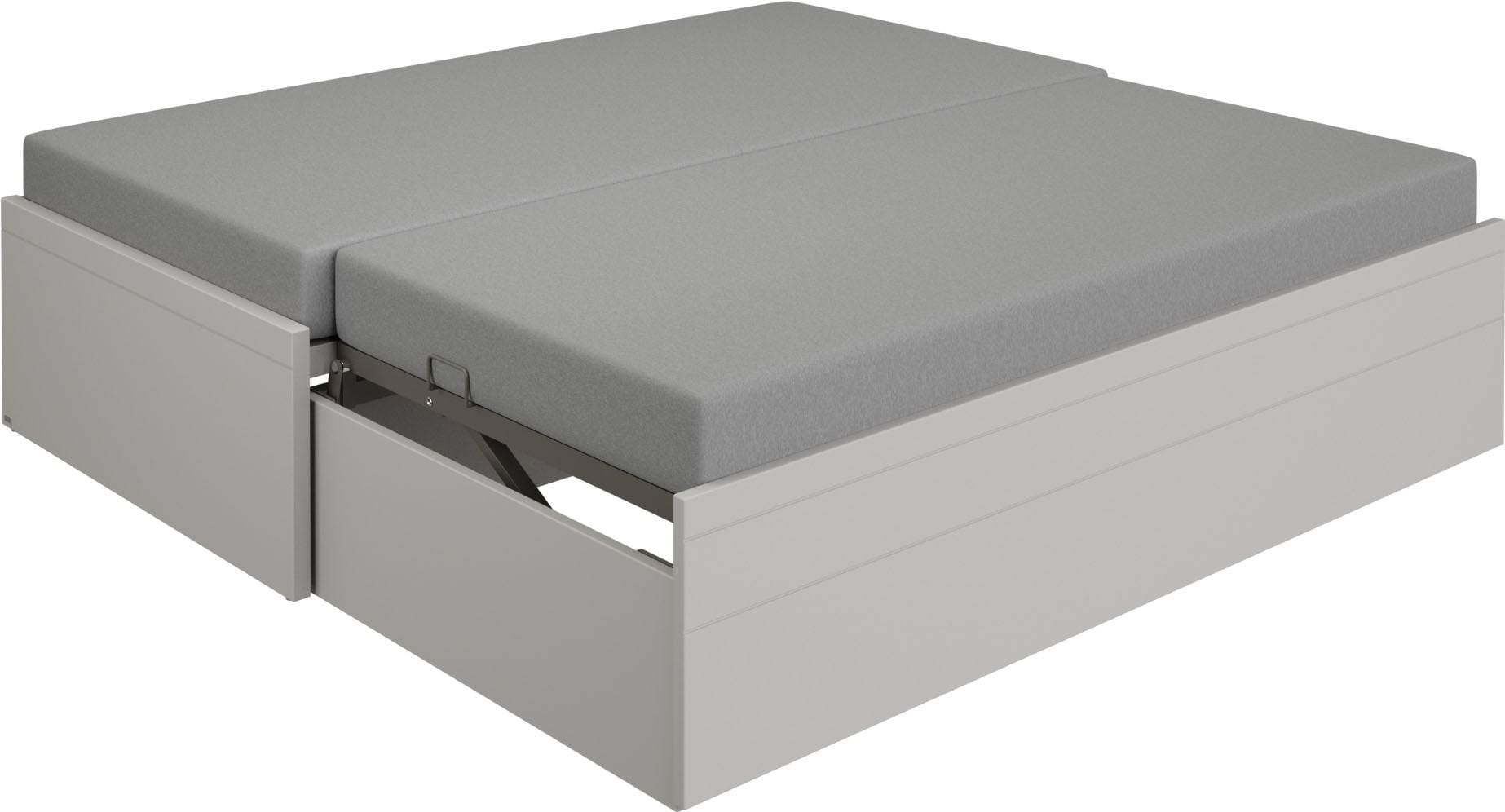 PAIDI Jugendbett »FLYNN in verschiedenen Ausführungen, Ausziehbett mit 2 Liegeflächen«, Gästebett, Metallgestell inkl. Lattenroste, 2-in-1 Funktionsbett