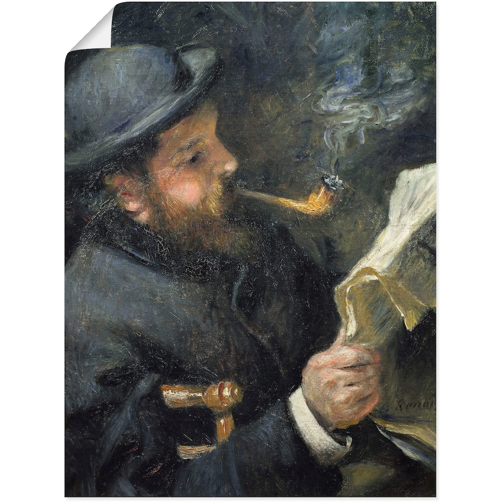 Artland Wandbild »Bildnis Claude Monet mit Pfeife«, Mann, (1 St.)