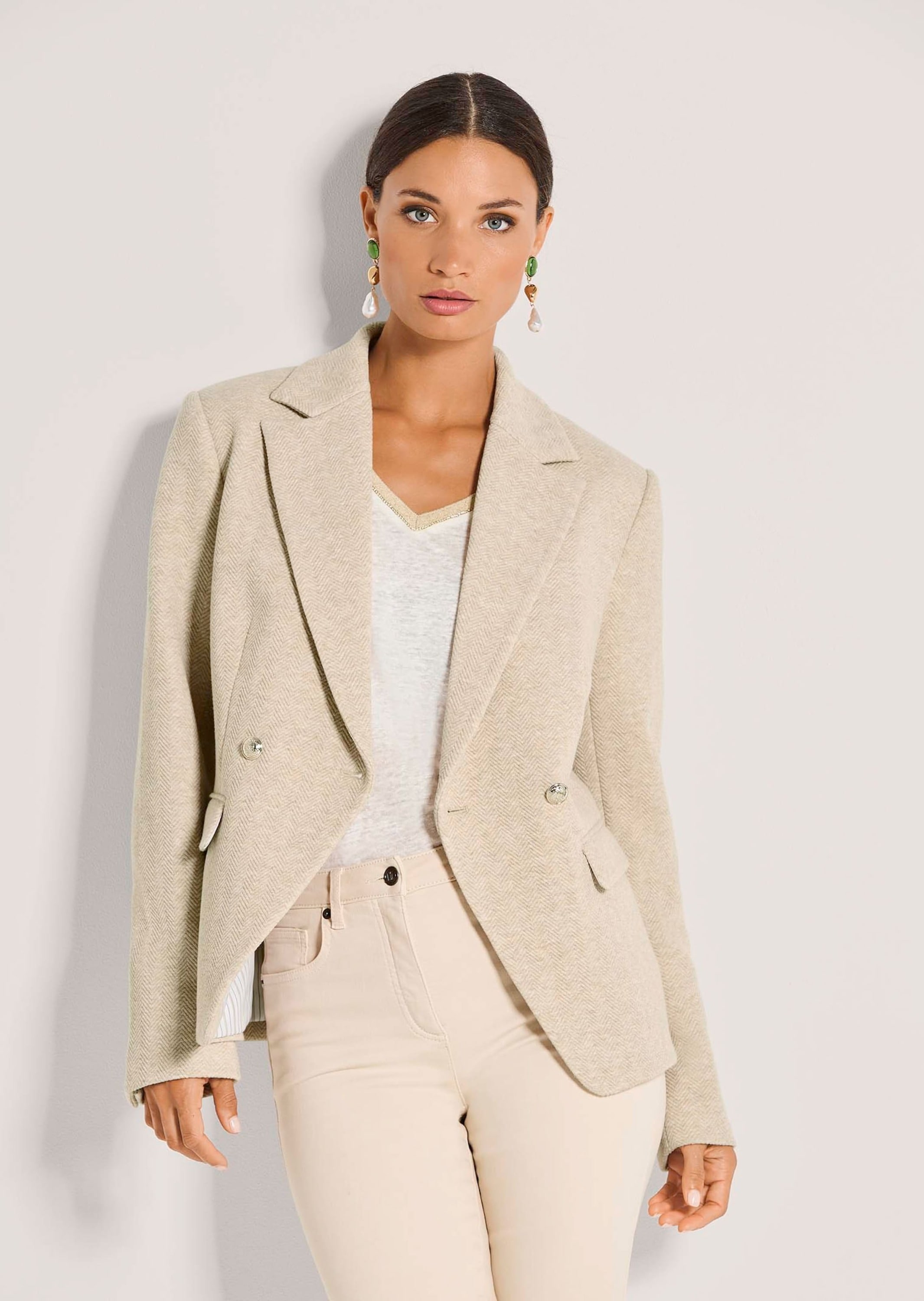 MADELEINE Jackenblazer »Blazer Strukturblazer mit Fischgratoptik« Fischgrätoptik