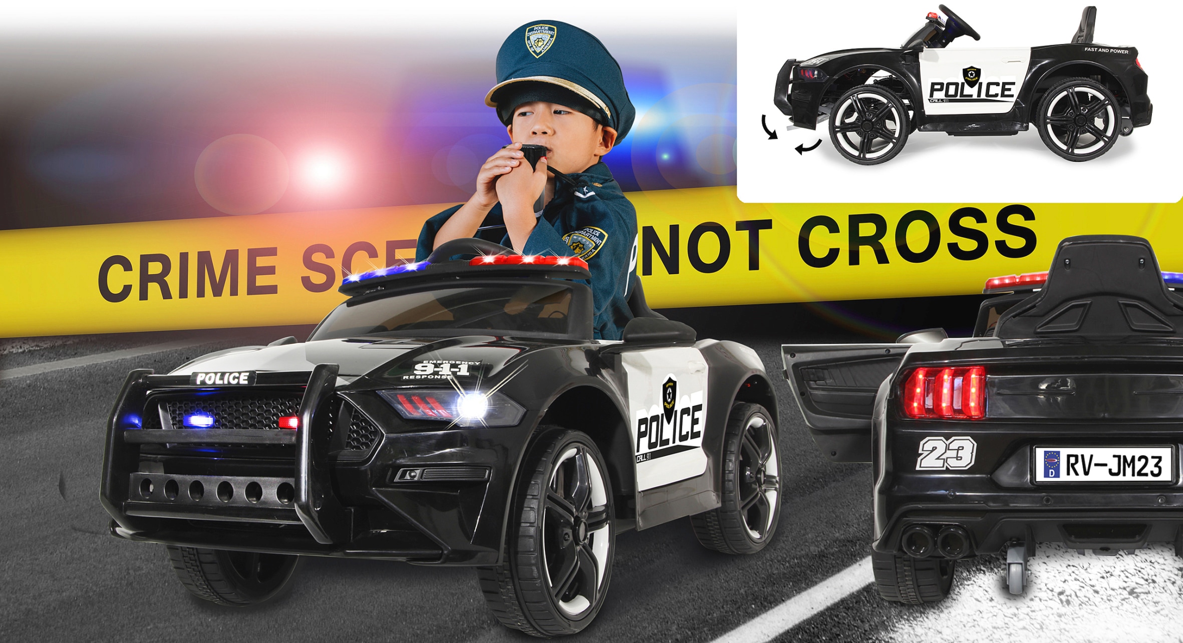 Jamara Elektro-Kinderauto »US Police Car«, ab 3 Jahren, bis 25 kg