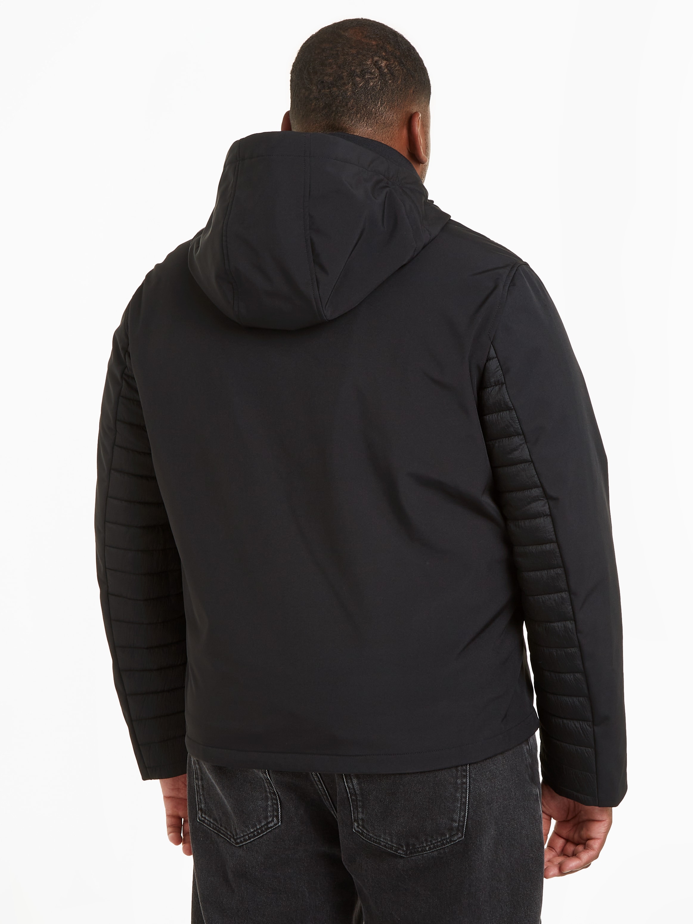 Calvin Klein Big&Tall Outdoorjacke »BT_QUILTED MIX MEDIA JACKET HOOD«, mit Kapuze