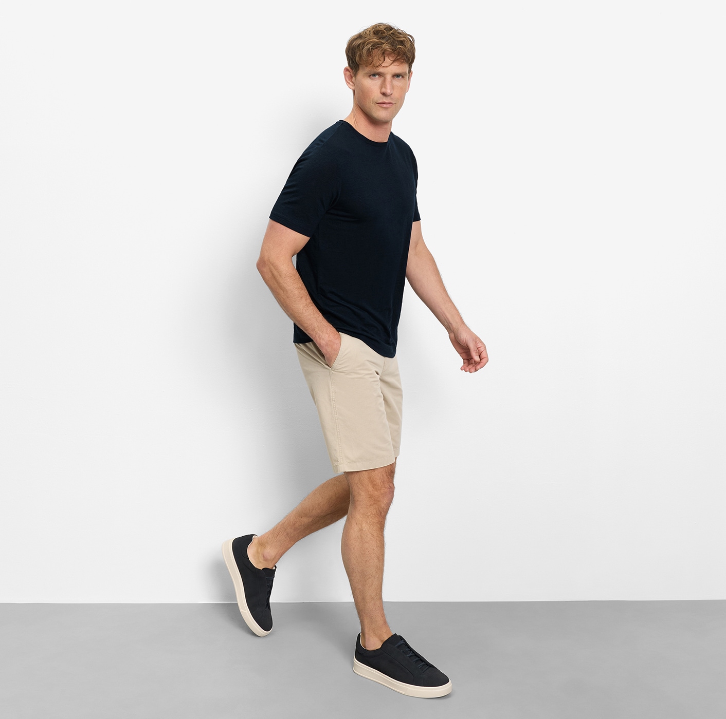 OLYMP Rundhalsshirt aus Leinen