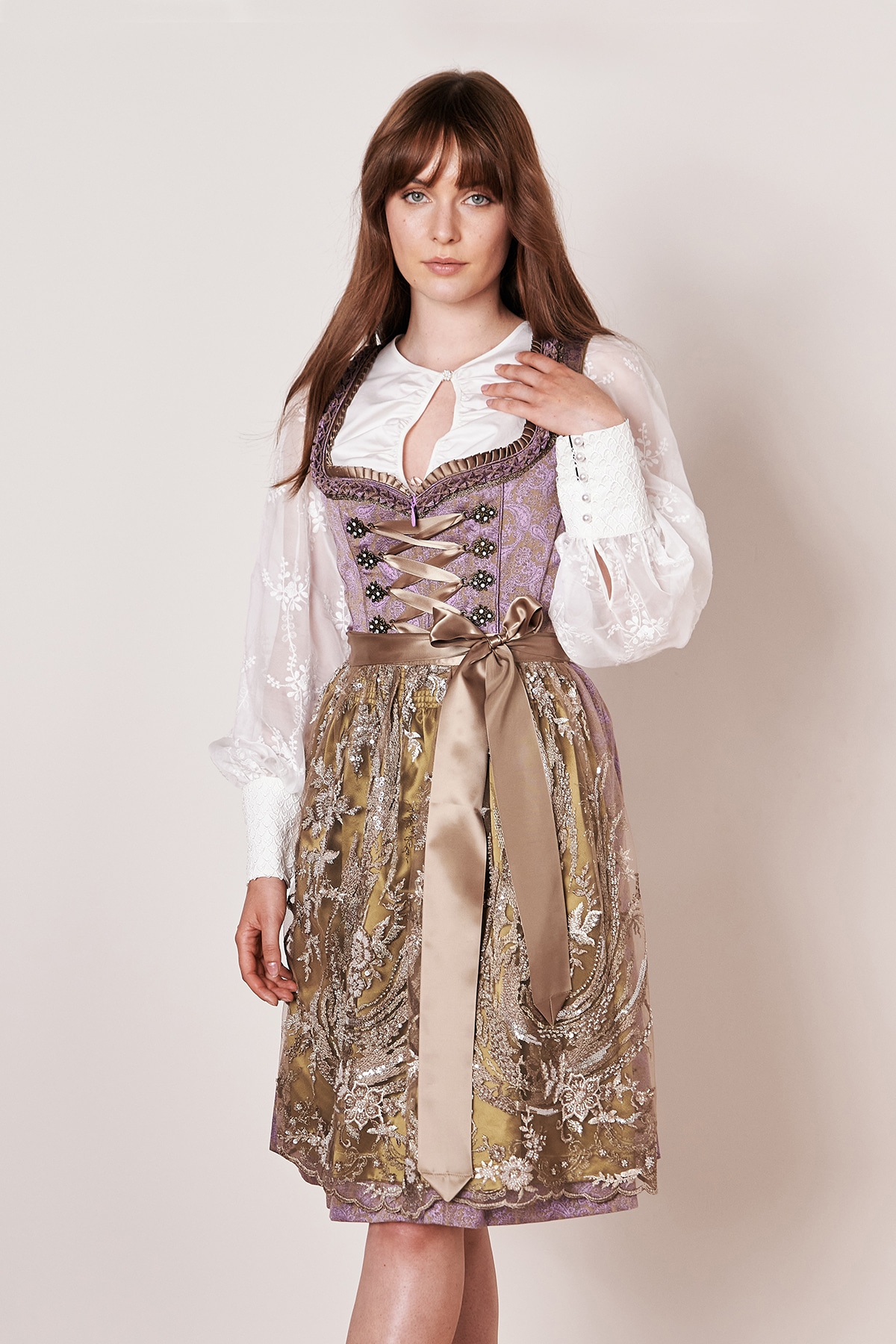 Krüger Dirndl »Dirndl Safina (60cm)«, Zwei Eingrifftaschen im Rock