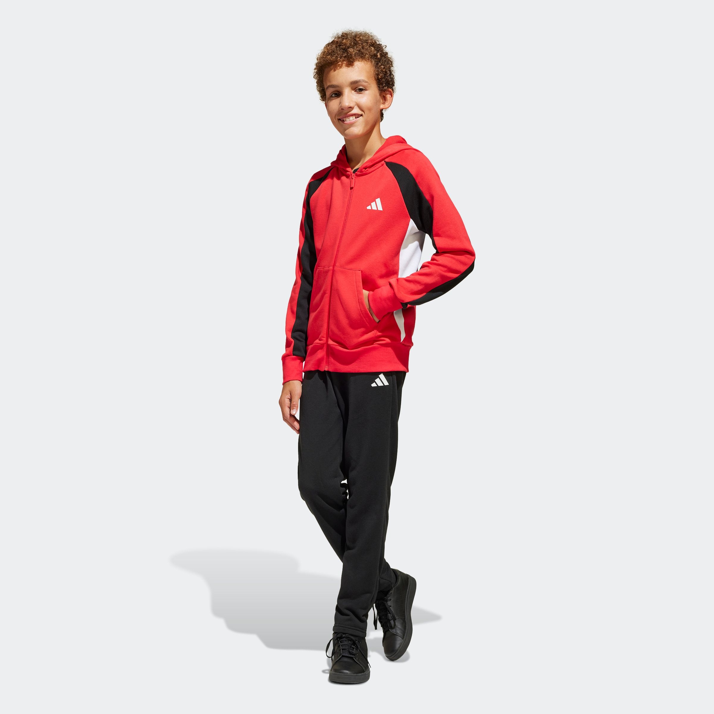 Adidas Sportswear Trainingsanzug »J CB FT TS« 2 Stk. tlg. in weiß, Größe 164