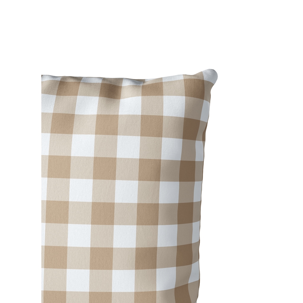 LeGer Home by Lena Gercke Bettwäsche »Quinn«, (2 tlg.), Renforcé Qualität, Karo Design, LeGer Home by Lena Gercke, Unterstützt Cotton made in Afrika, Vichikaro, hergestellt auf 100% Baumwolle, hautfreundliche und pflegeleichte Stoffe.