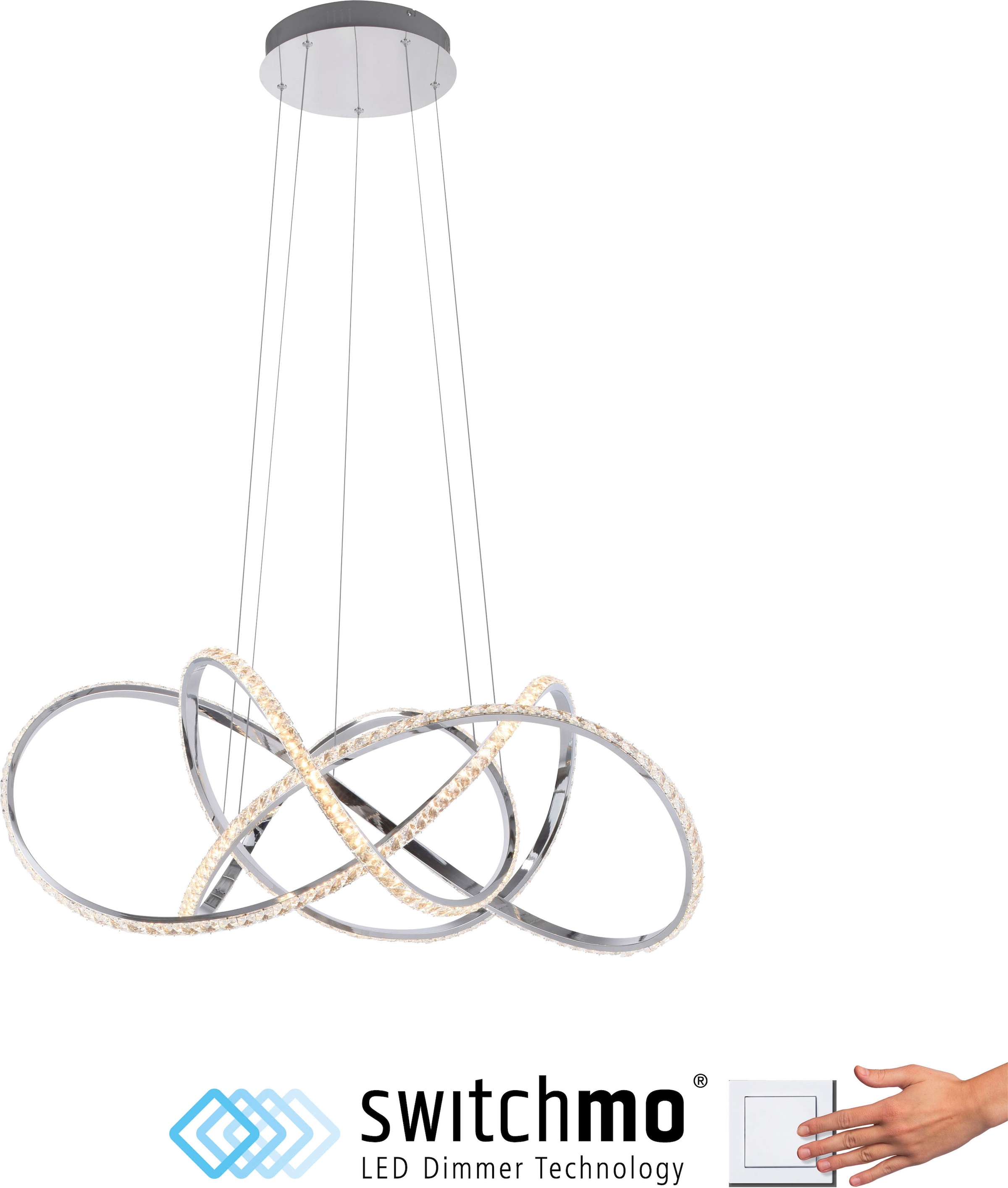 Paul Neuhaus Pendelleuchte »KIRIBI«, 1 flammig, Leuchtmittel LED-Board | LED fest integriert