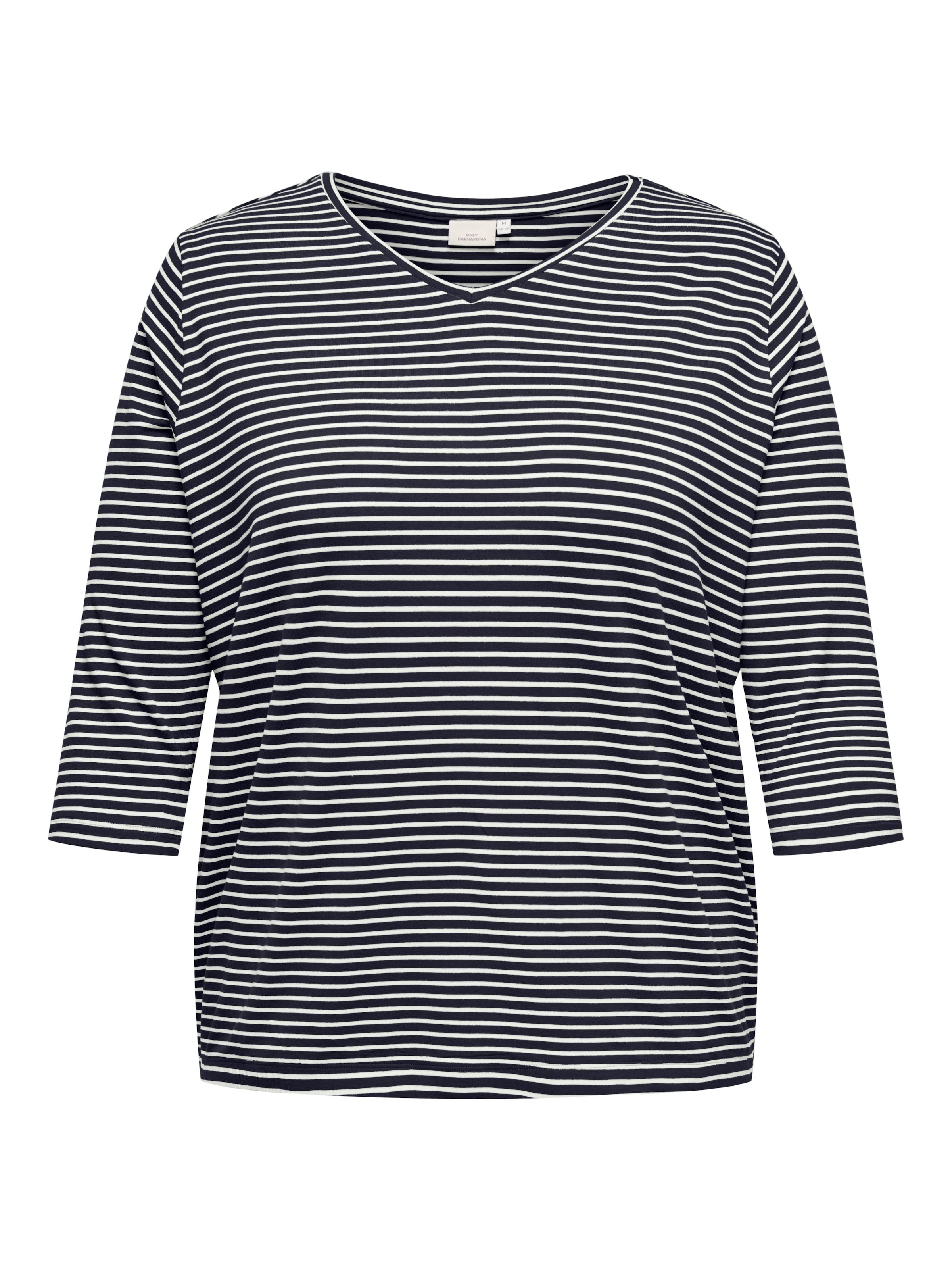 ONLY CARMAKOMA 3/4-Arm-Shirt »CARLINA 3/4 SLEEVE V-NECK BLOUSE JRS«
