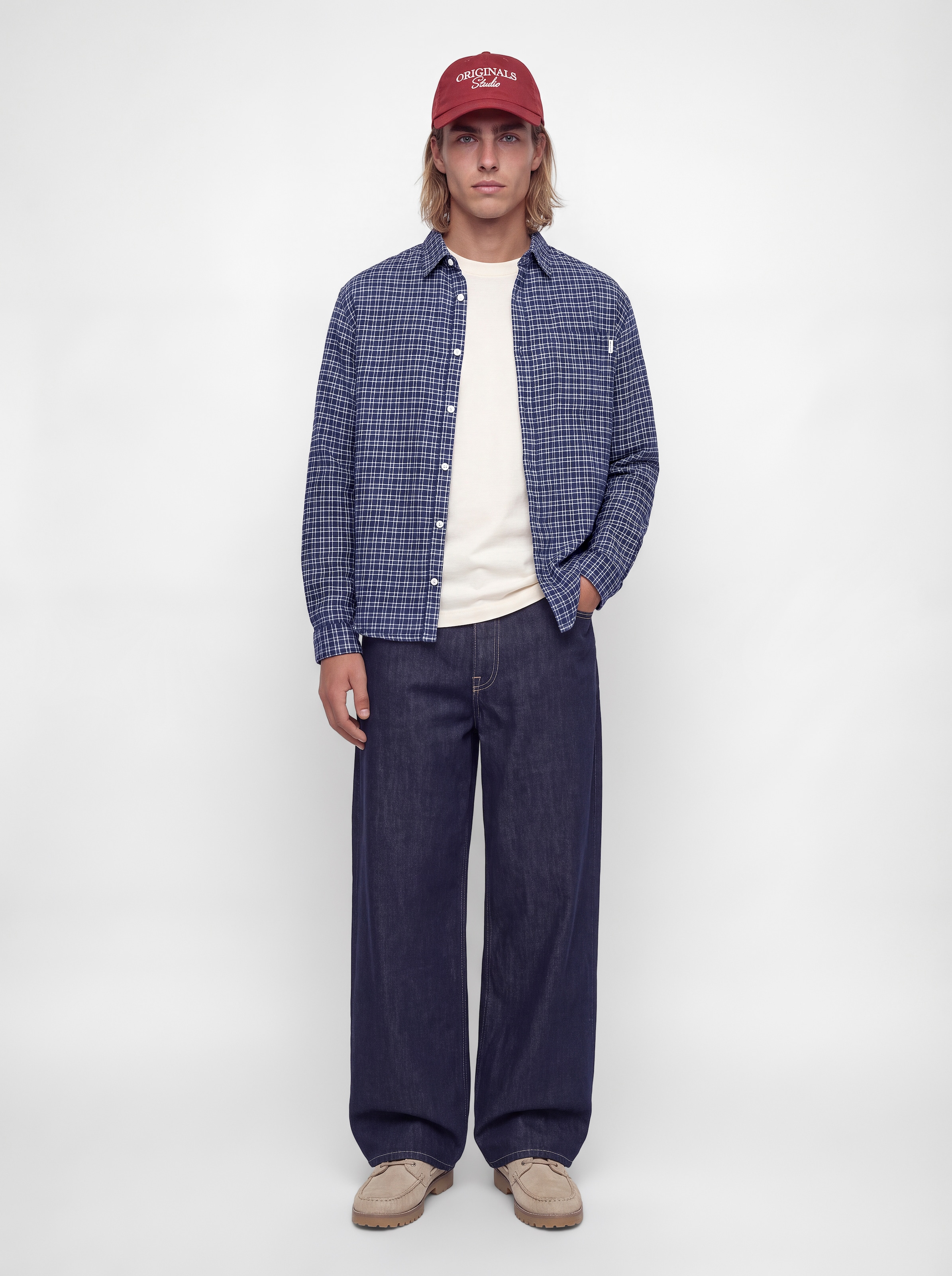 Jack & Jones Langarmhemd »JORFREDERIKSBERG FLANNEL SHIRT L/S« Baumwolle, regular fit