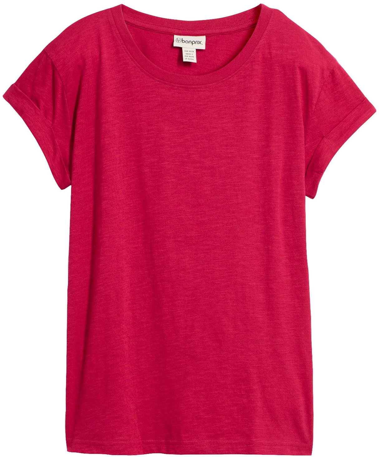 bonprix T-Shirt »Boxy-Shirt« 1 lockere, figurumspielende Passform, Kurzarm, Rundhalsausschnitt