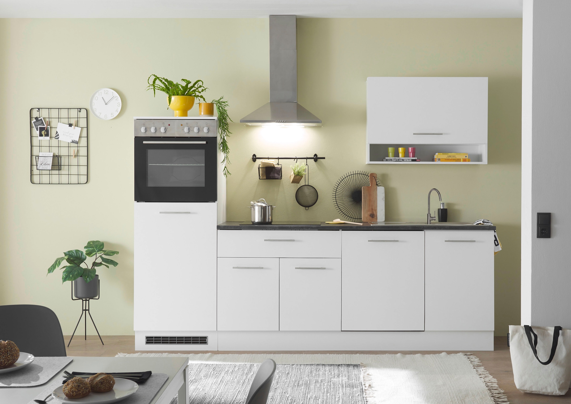 BASIC by Balculina Küchenzeile »Eddy«, Breite 260 cm, wahlweise mit mit E-Geräten