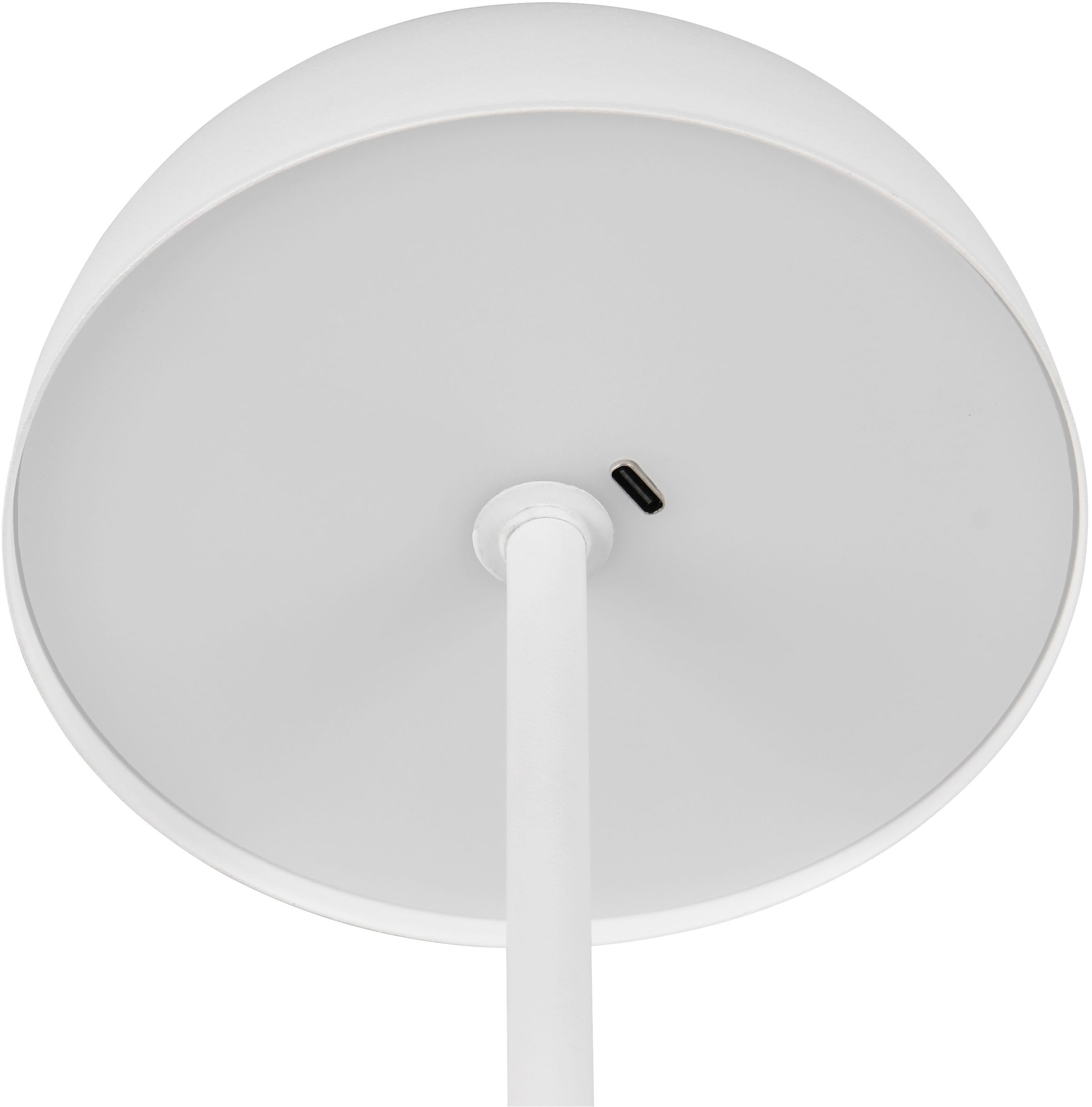 REALITY Leuchten LED Tischleuchte »MUNOZ, Akku Tischleuchte mit Touchdimmer + USB Anschluss, IP20 indoor« LED-Board 1 Stk. Warmweiß bis zu 10h Akkulaufzeit, laden per USB max 7-9h, Akku Leuchte Pilzform