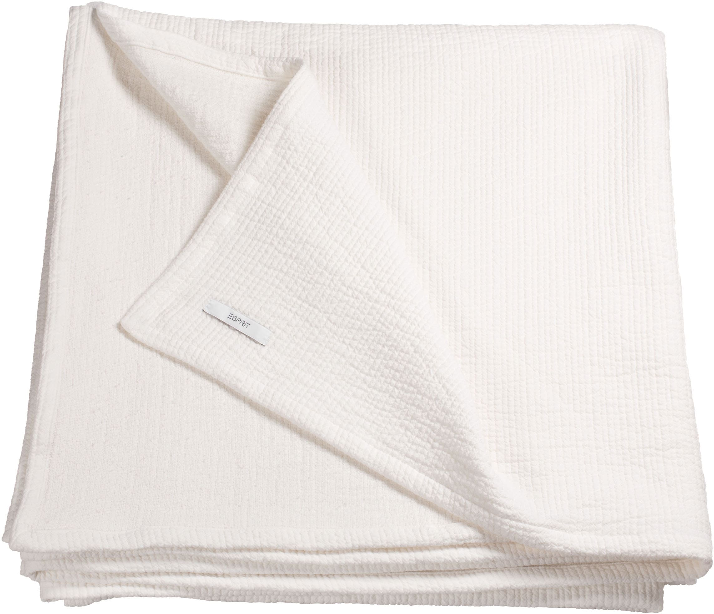 Esprit Bettüberwurf »Amber« mit Schrumpfoptik und Rundum-Saum