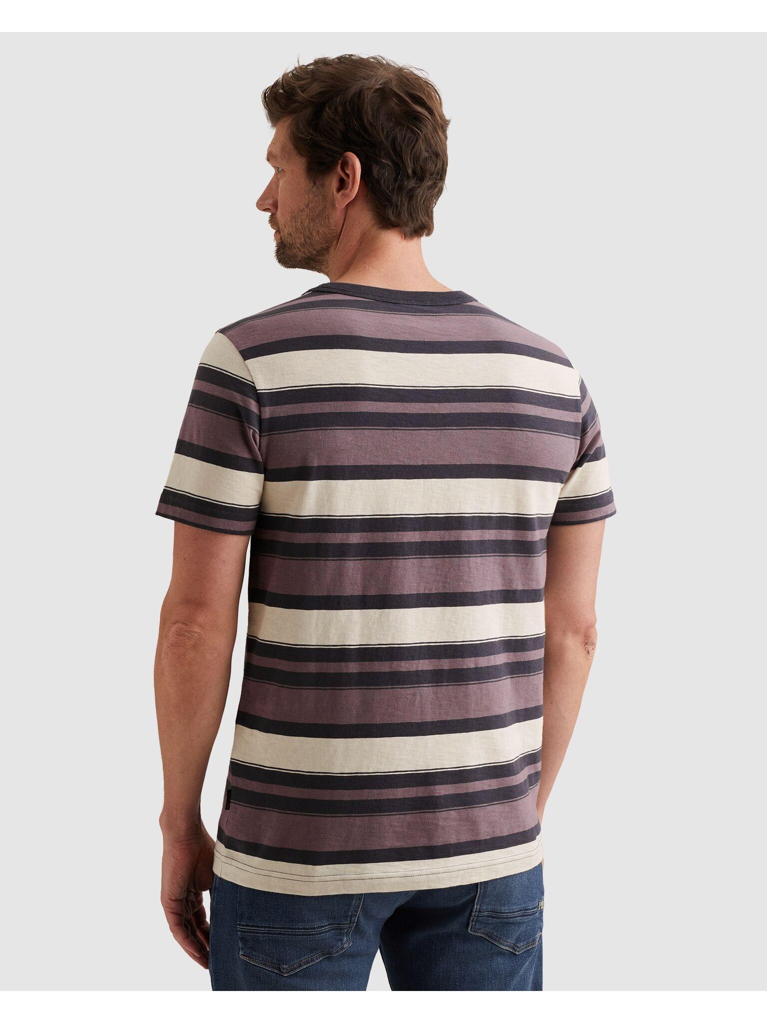 PME LEGEND T-Shirt »Short sleeve r-neck slub striped jersey« mit Logo Stickerei