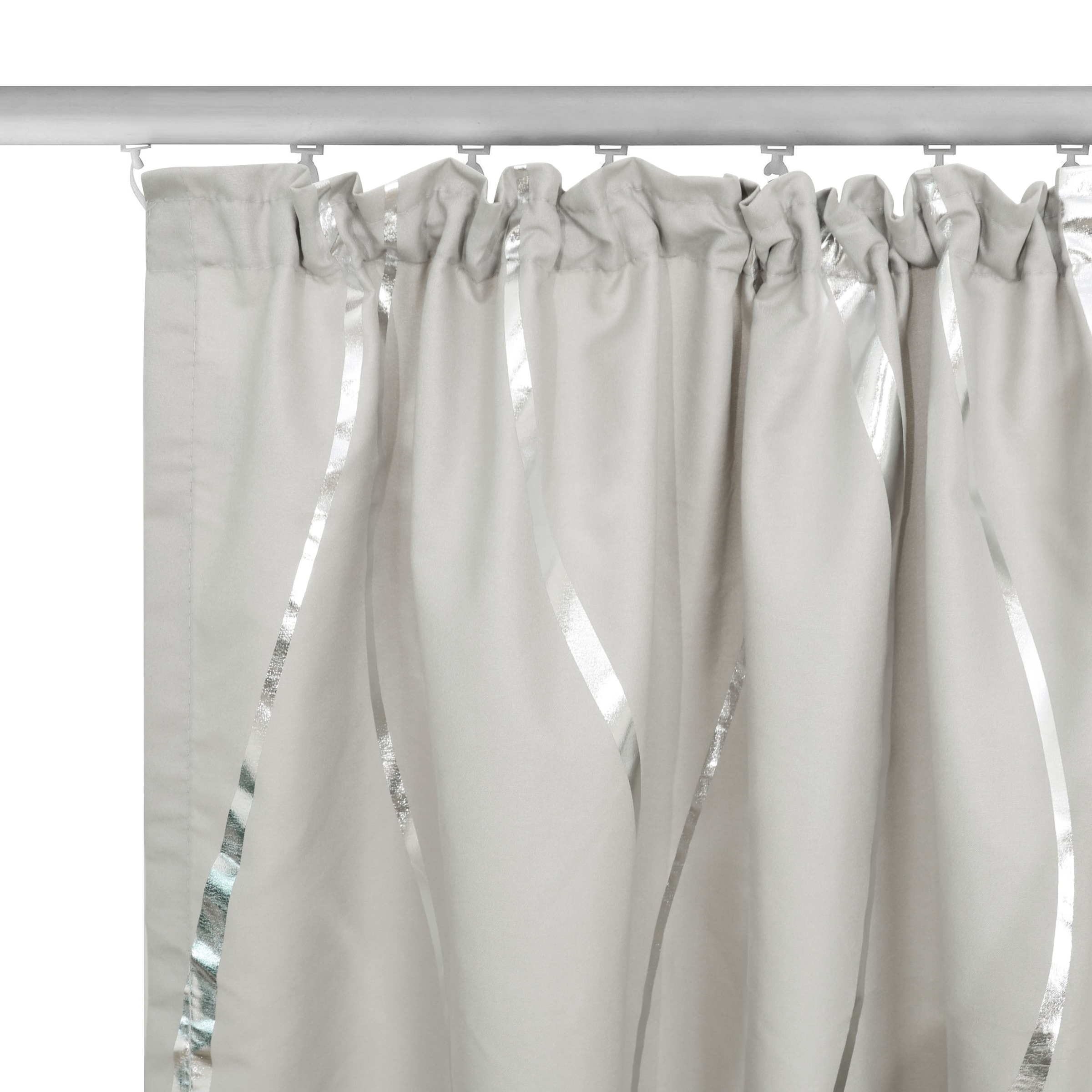 OTTO home Gardine »Quinnton« Kräuselband 2 Stk. tlg. Metallic‑Akzenten, Kräuselband, schöner Stoff, mittelleicht