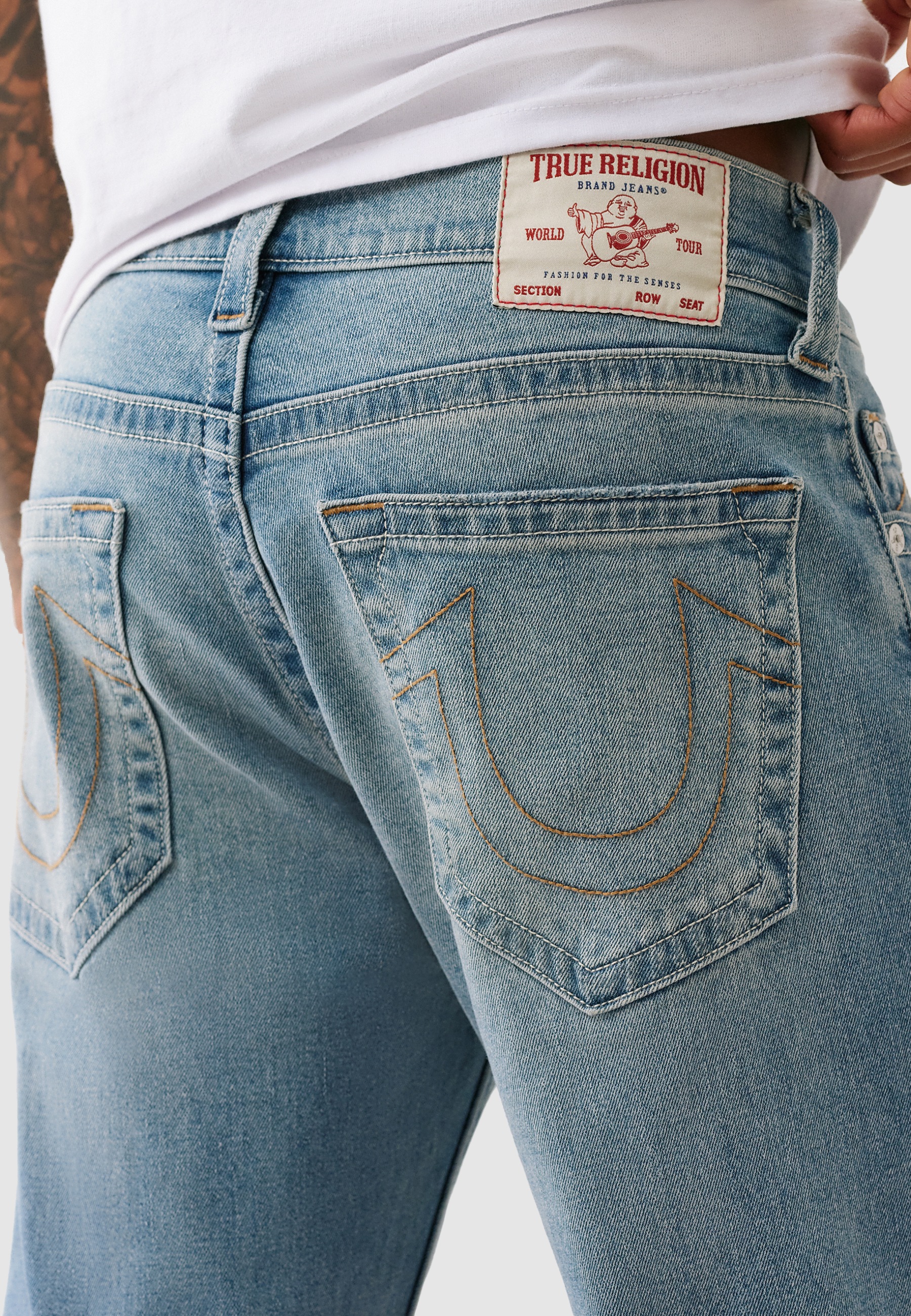 True Religion Tapered-fit-Jeans »GENO SN NO FLAP 32 IN« Baumwollmischung, relaxed fit