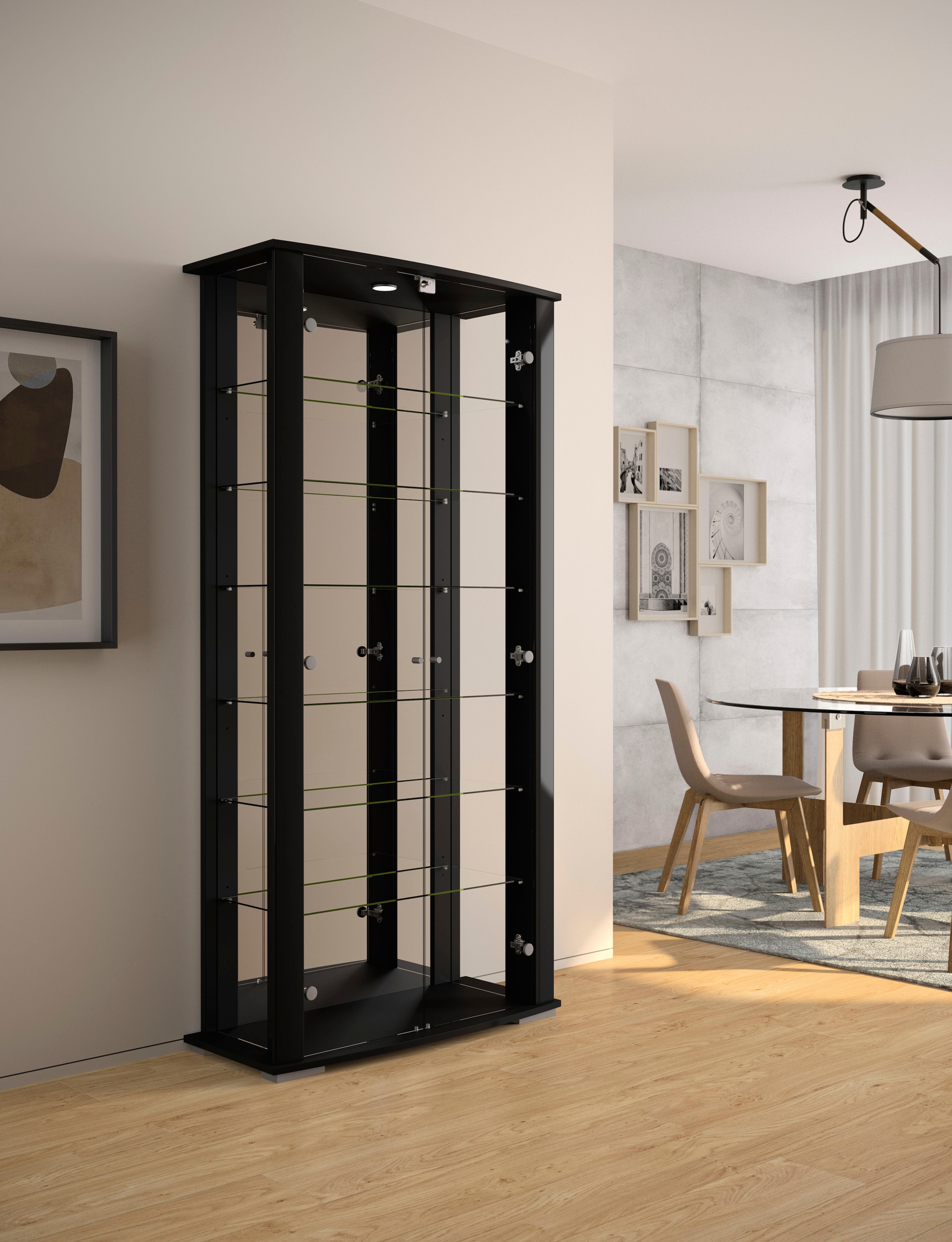 fif möbel Vitrine »STELLA« Standvitrine/Glasvitrine 2x Glastür,perfekt für Sammler,Sammlervitrine