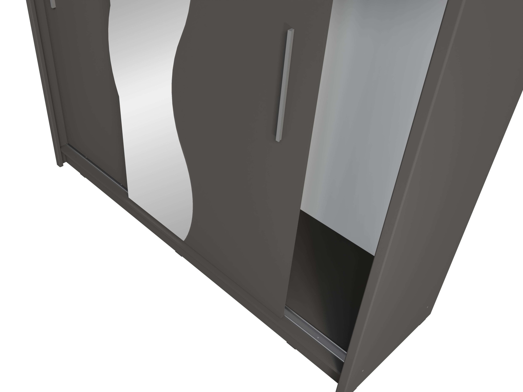 Home affaire Kleiderschrank »JULIETTA Schiebetürenschrank mit 10 Fächer, Kleiderstange und Spiegel« Garderobe mit 2 Schwebetüren und Spiegel, Maße B/T/H: 205/63/215 cm