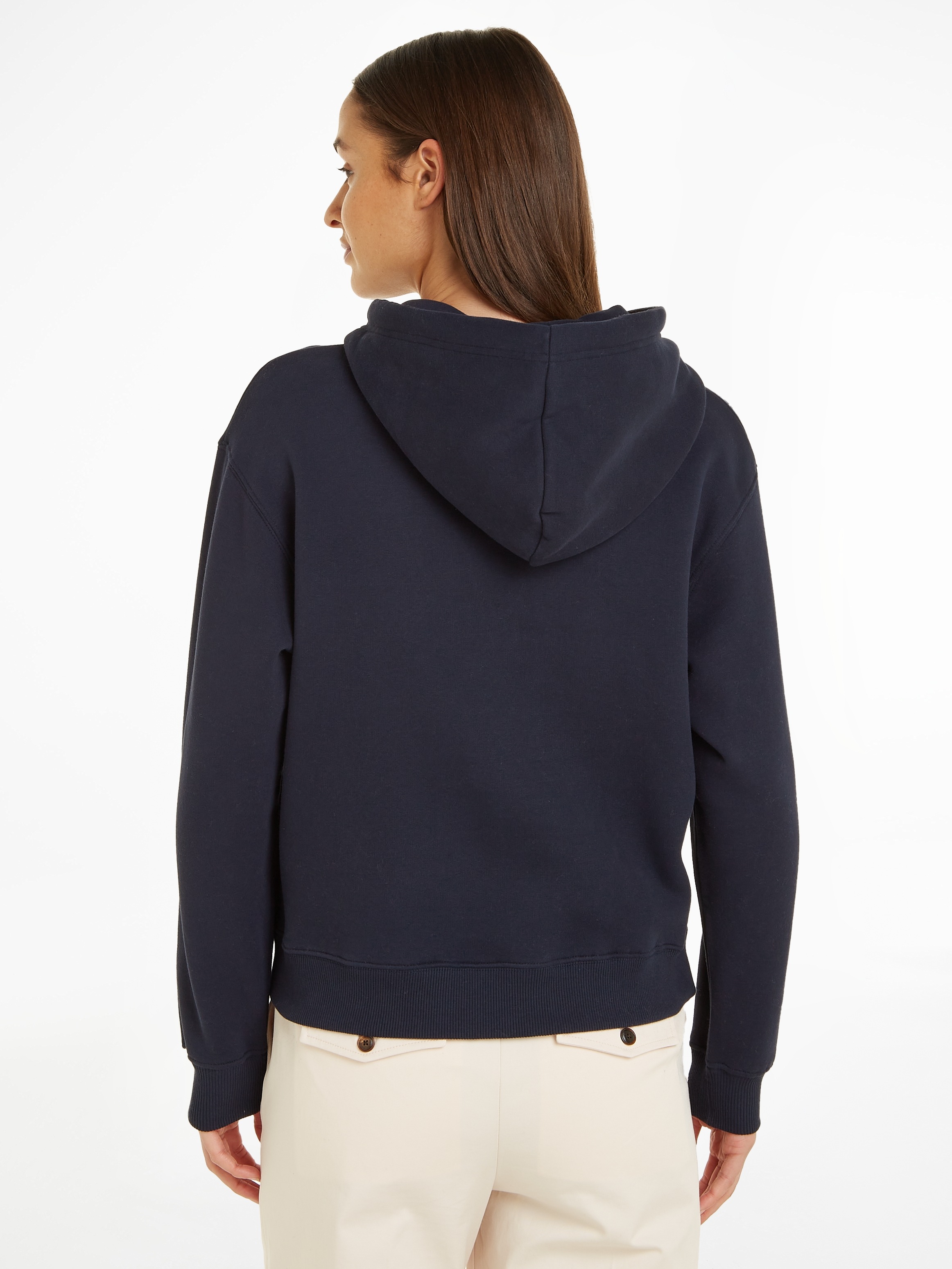 Tommy Hilfiger Kapuzensweatshirt »REG CREST HOODIE«, mit gesticktem Logoschriftzug