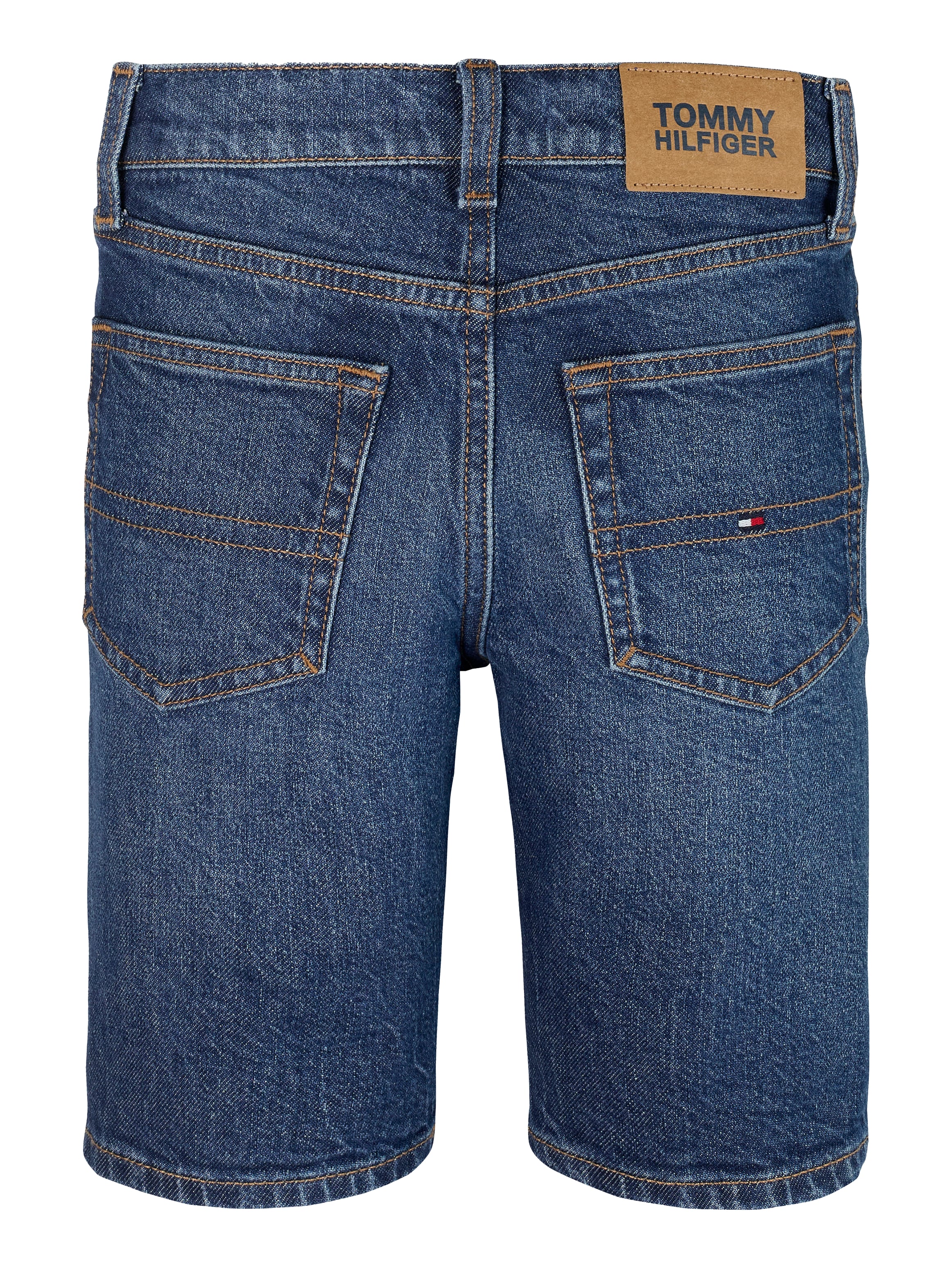 Tommy Hilfiger Shorts »SCANTON SHORT BLUE DENIM«, mit Logo-Badge