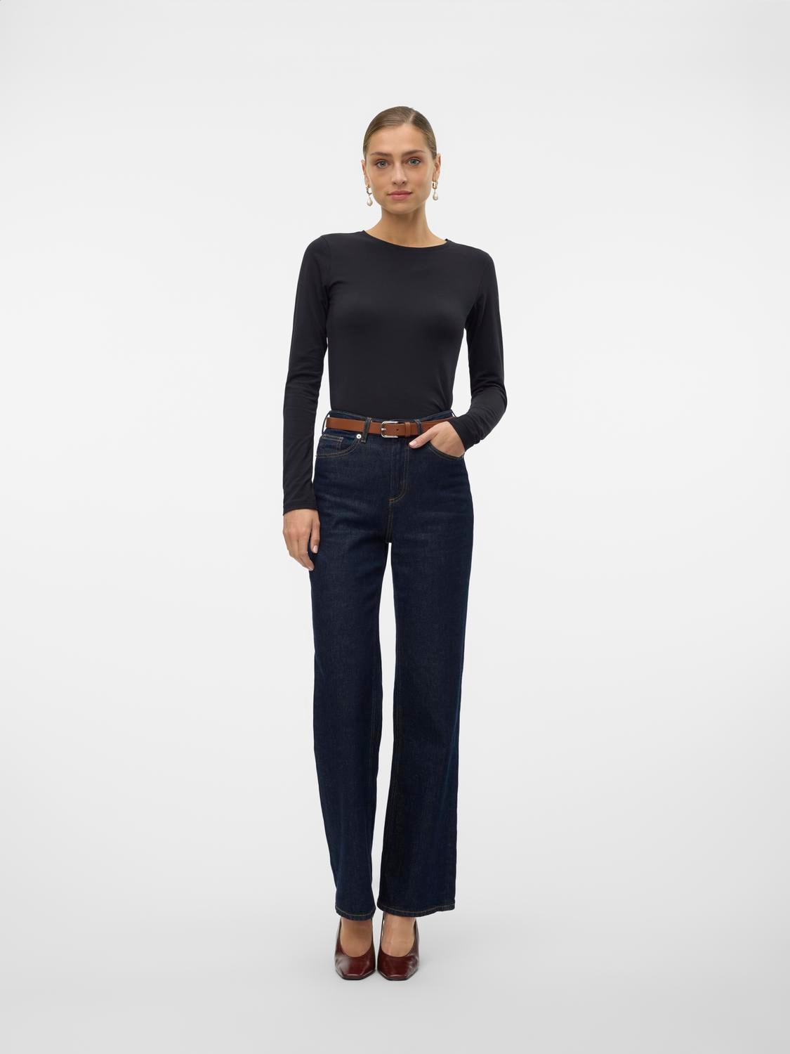 Vero Moda Langarmshirt »VMLULU LS O-NECK TOP JRS GA NOOS«