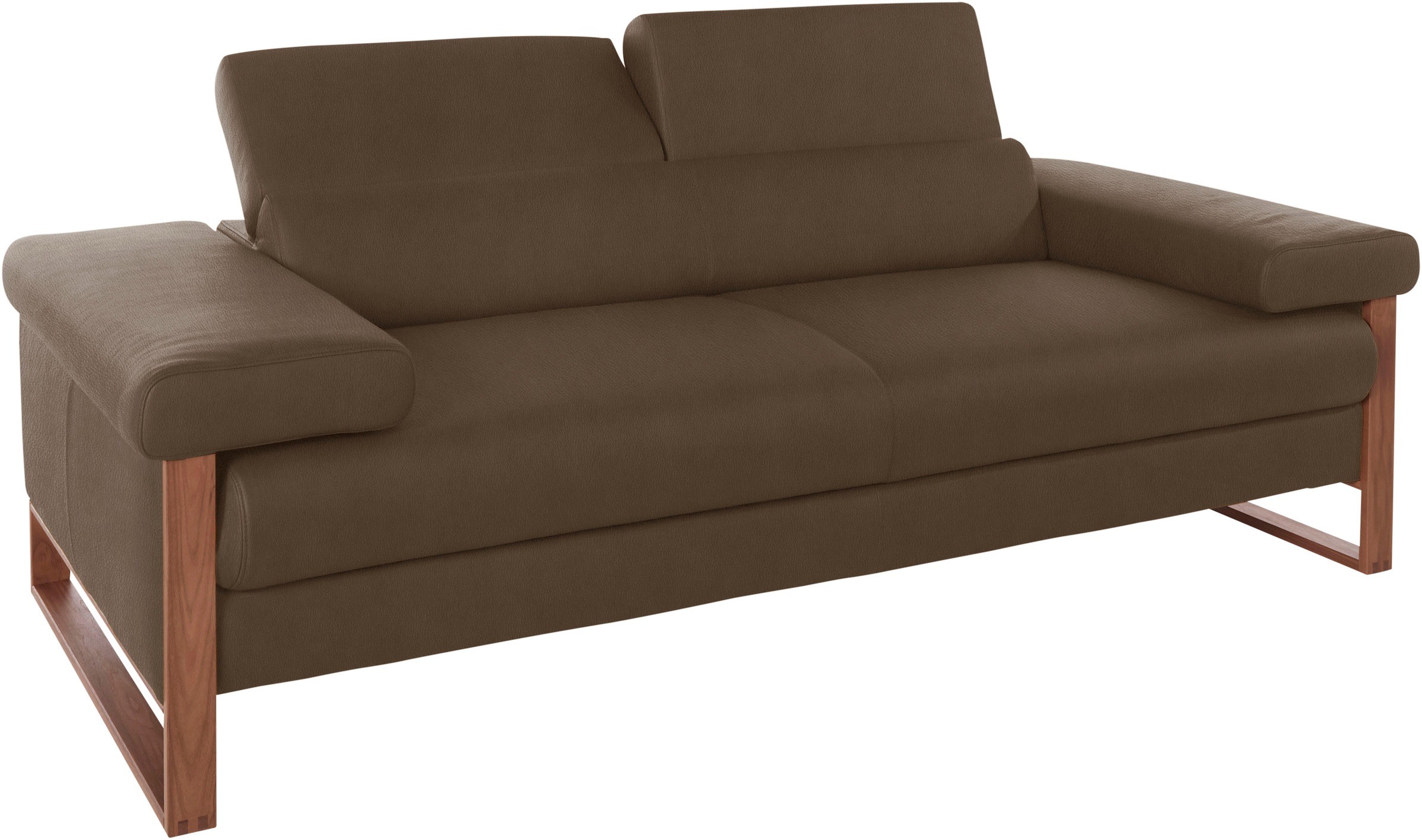 W.SCHILLIG 2-Sitzer »finn«, German Design Award 2016, Fußgestell Nussbaum natur, Breite 210 cm