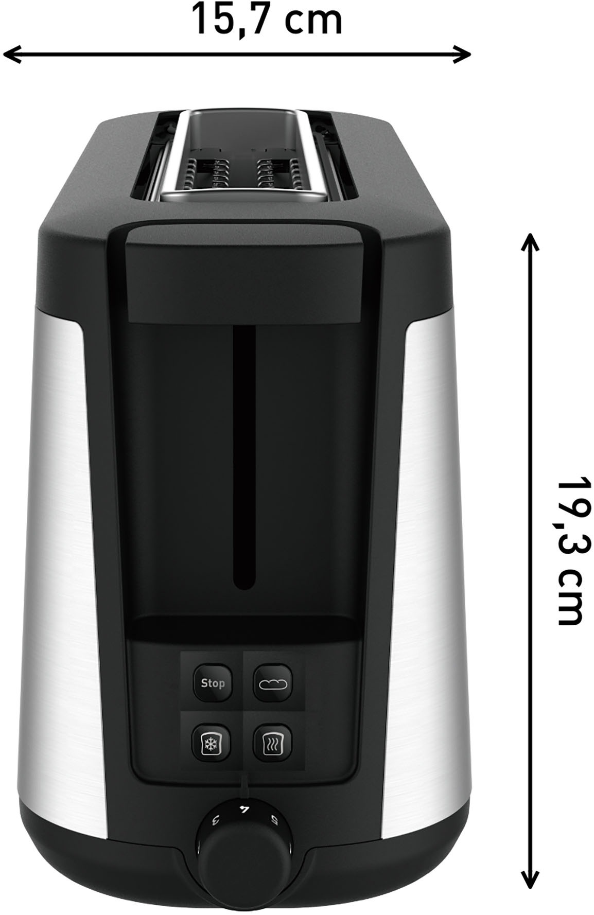 Tefal Toaster »TL4308 Element«, 1 langer Schlitz, 1000 W, 4 Einstellungen, Langschlitz, mit integriertem Brötchenaufsatz