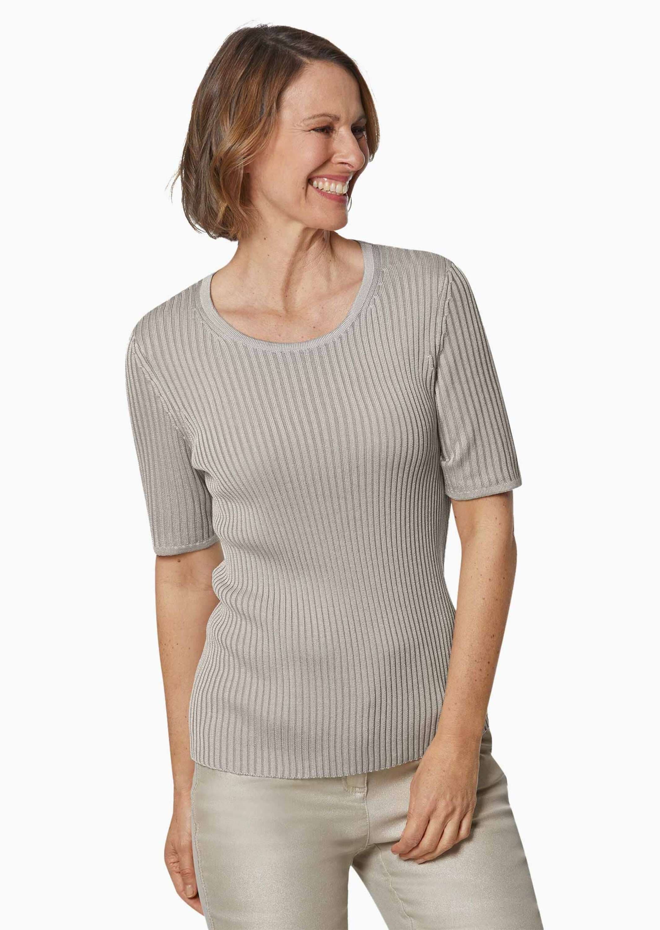GOLDNER Rundhalspullover »Kurzgröße Pflegeleichter Pullover in hochwertiger Rippenstruktur«