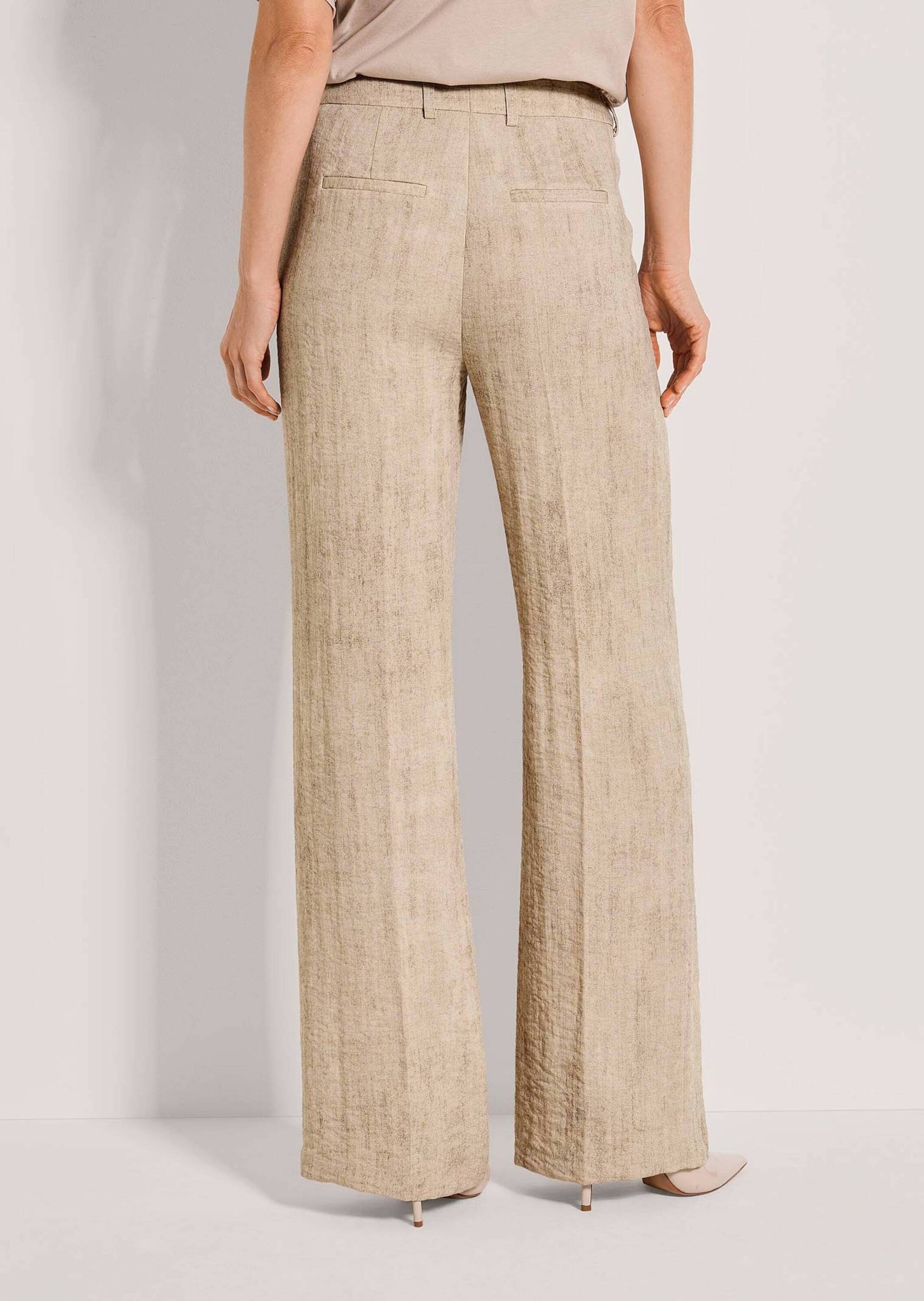 MADELEINE Bügelfaltenhose »Bügelfaltenhose Lässige Sommerhose mit weitem Bein«  Melangeeffekt