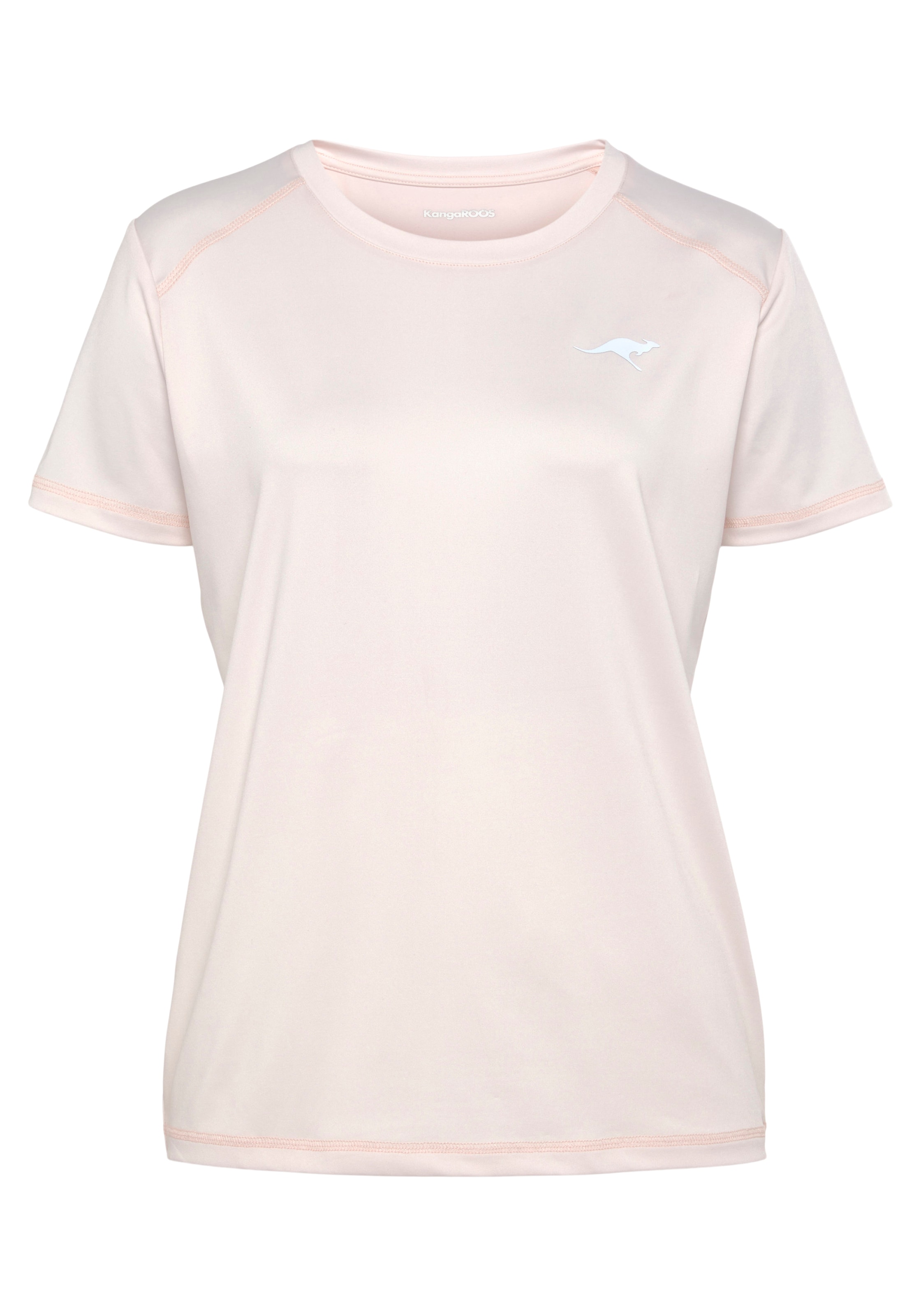 KangaROOS Trainingsshirt, Kurzarm, hüftbedeckend, unifarben, Rundhalsausschnitt