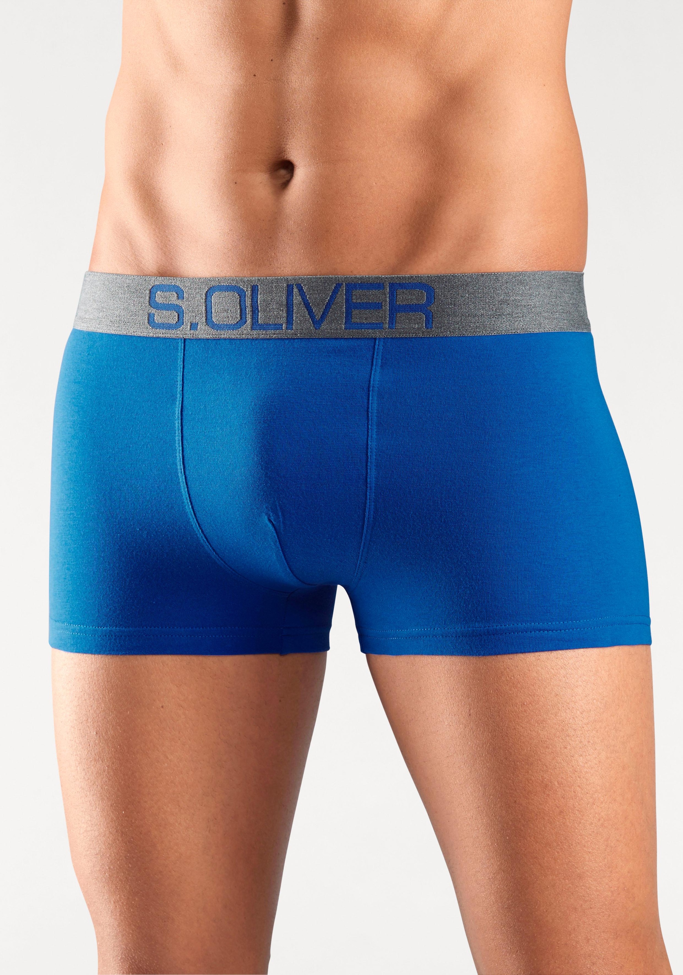 s.Oliver Boxer »Boxershorts für Herren«, (Packung, 4 St.), mit kontrastfarbenem Webbund