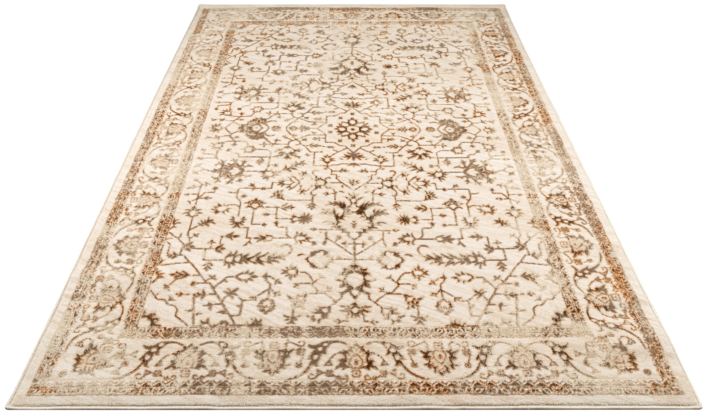 OTTO home Teppich »Amira, orientalisches Design« rechteckig 11 mm Höhe mit Bordüre, elegant, Vintage Optik, Wohnzimmer, Schlafzimmer