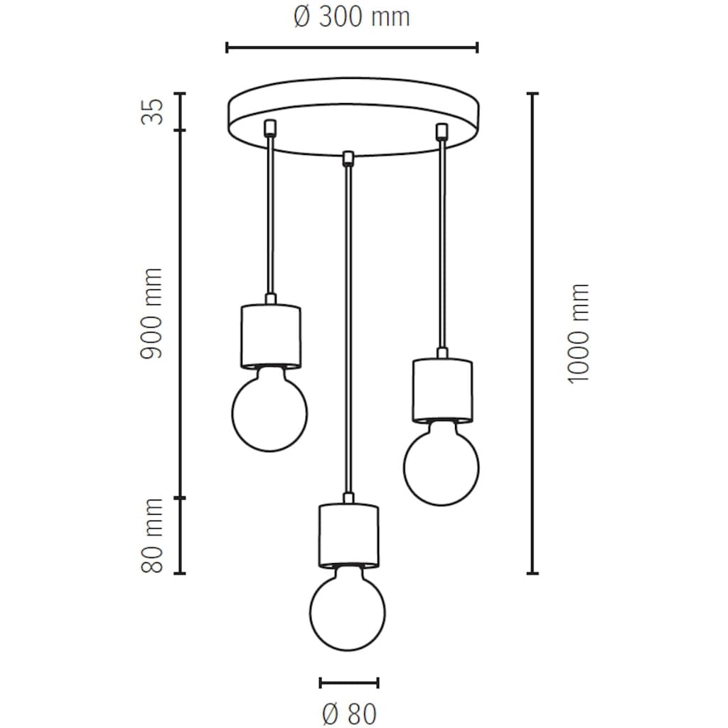 SPOT Light Pendelleuchte »PINO«, 3 flammig-flammig