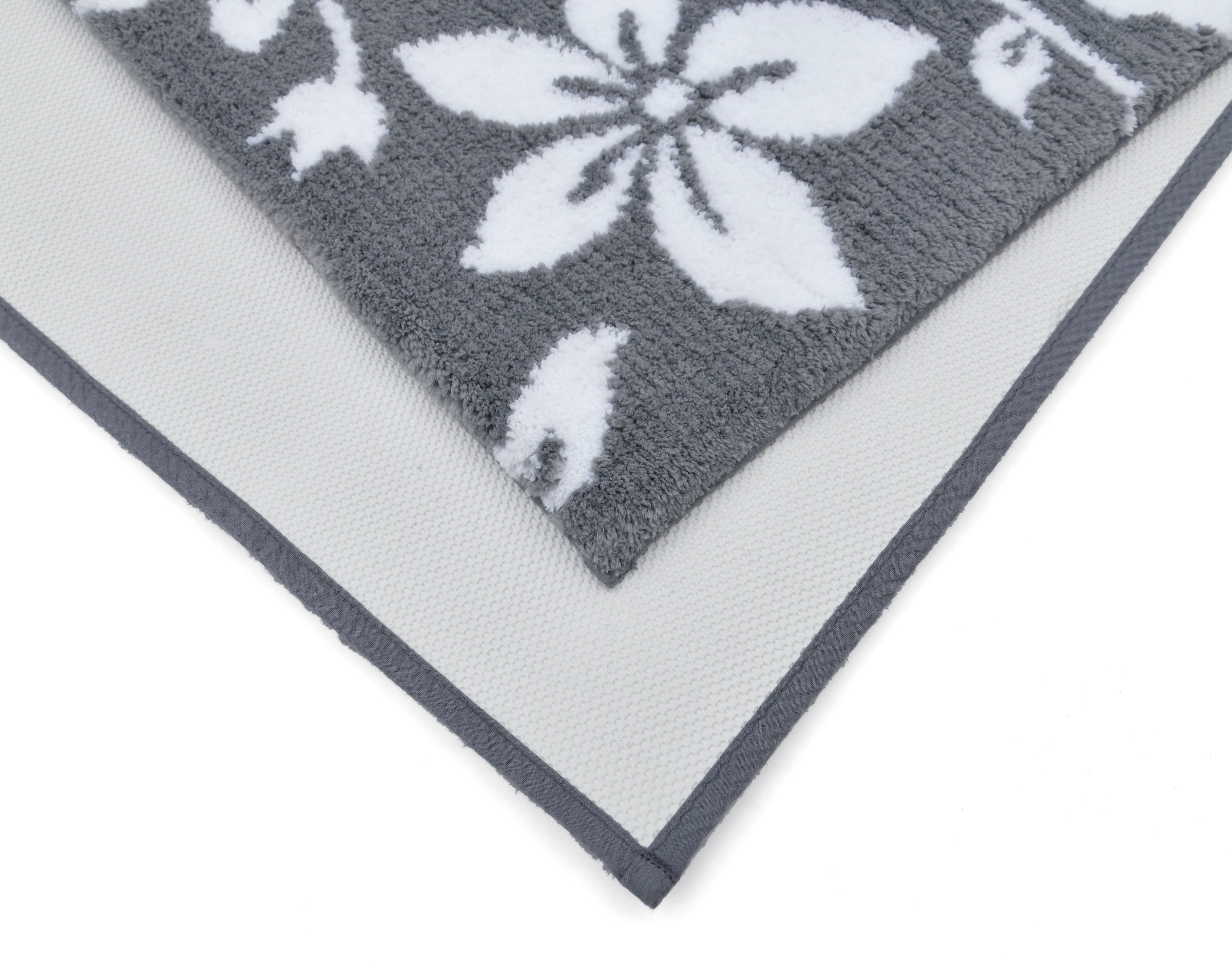 OTTO home Badematte »Daffney, Badvorleger, Badezimmer Teppich, Duschvorleger« Höhe 18 mm rutschhemmend beschichtet schnell trocknend Badteppich, Floral, Blumen Design