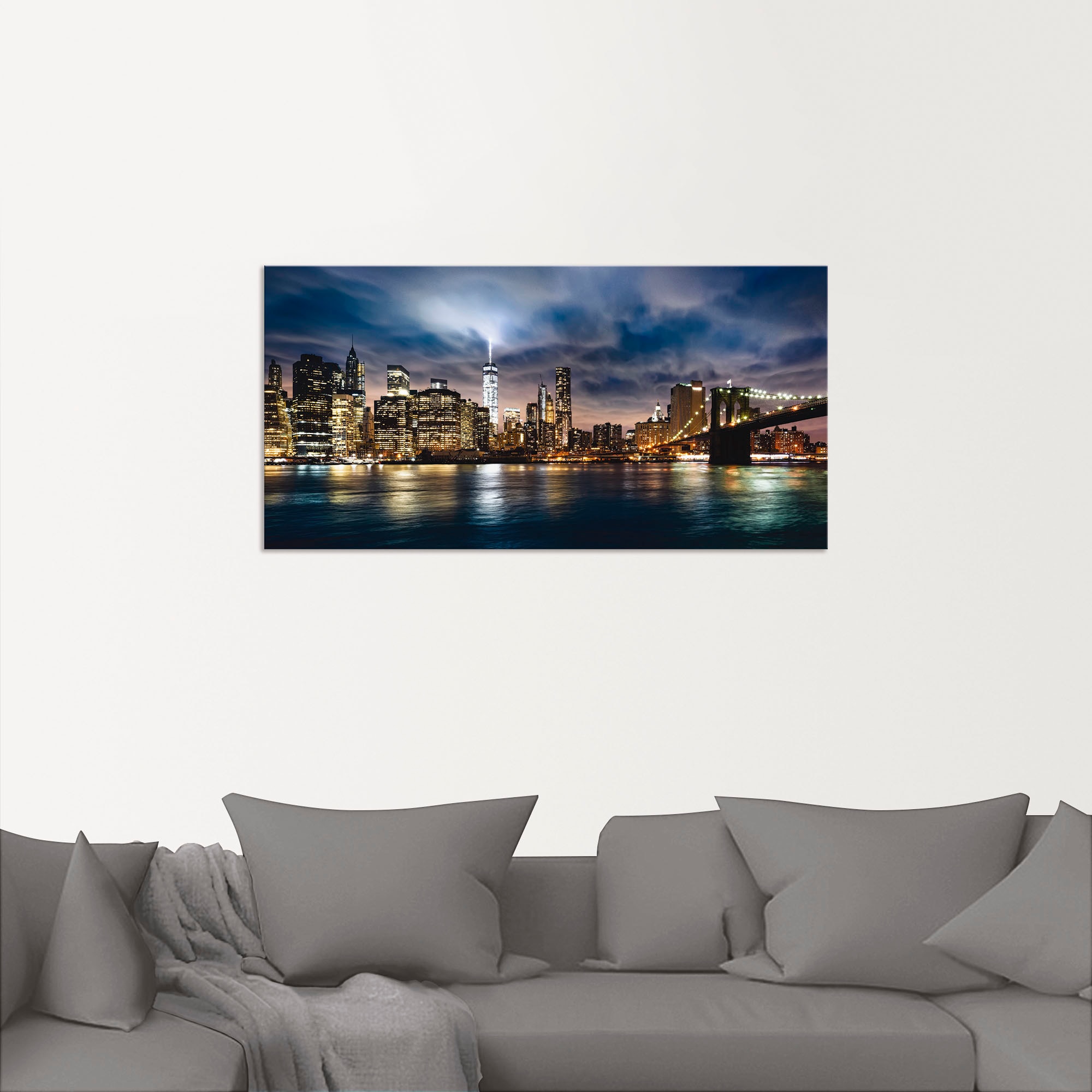 Artland Wandbild »Sonnenaufgang über Manhattan«, Amerika, (1 St.), als Alubild, Outdoorbild, Leinwandbild in verschied. Größen