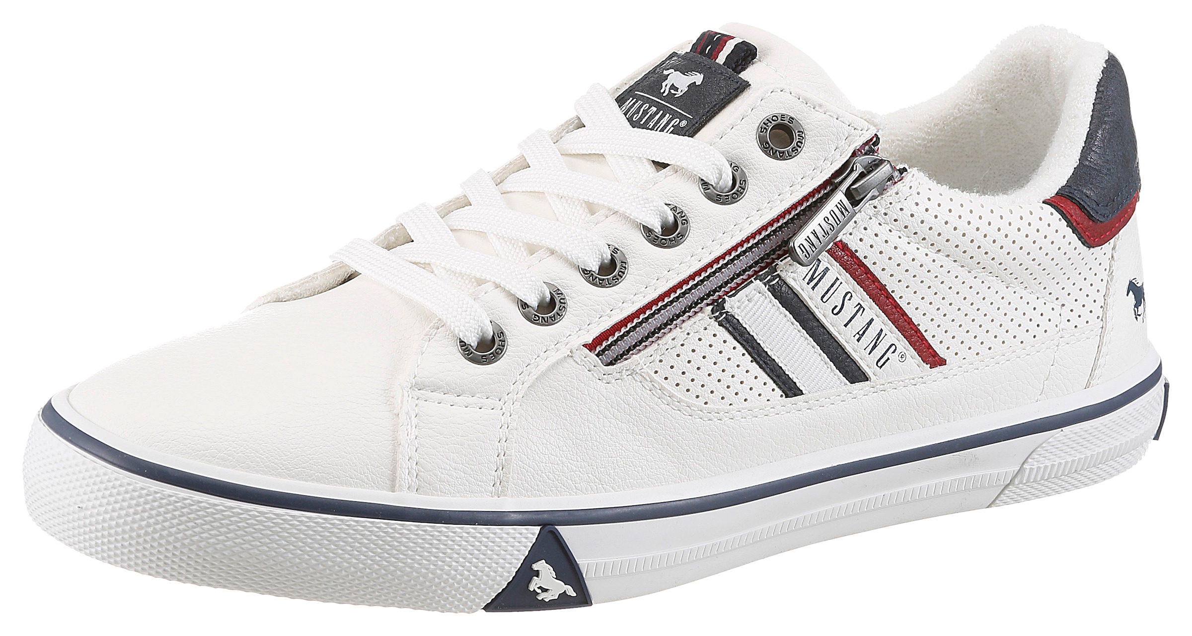 Mustang Shoes Sneaker »Giuliano«  Freizeitschuh, Halbschuh, Schnürschuh mit modischem Lochmuster